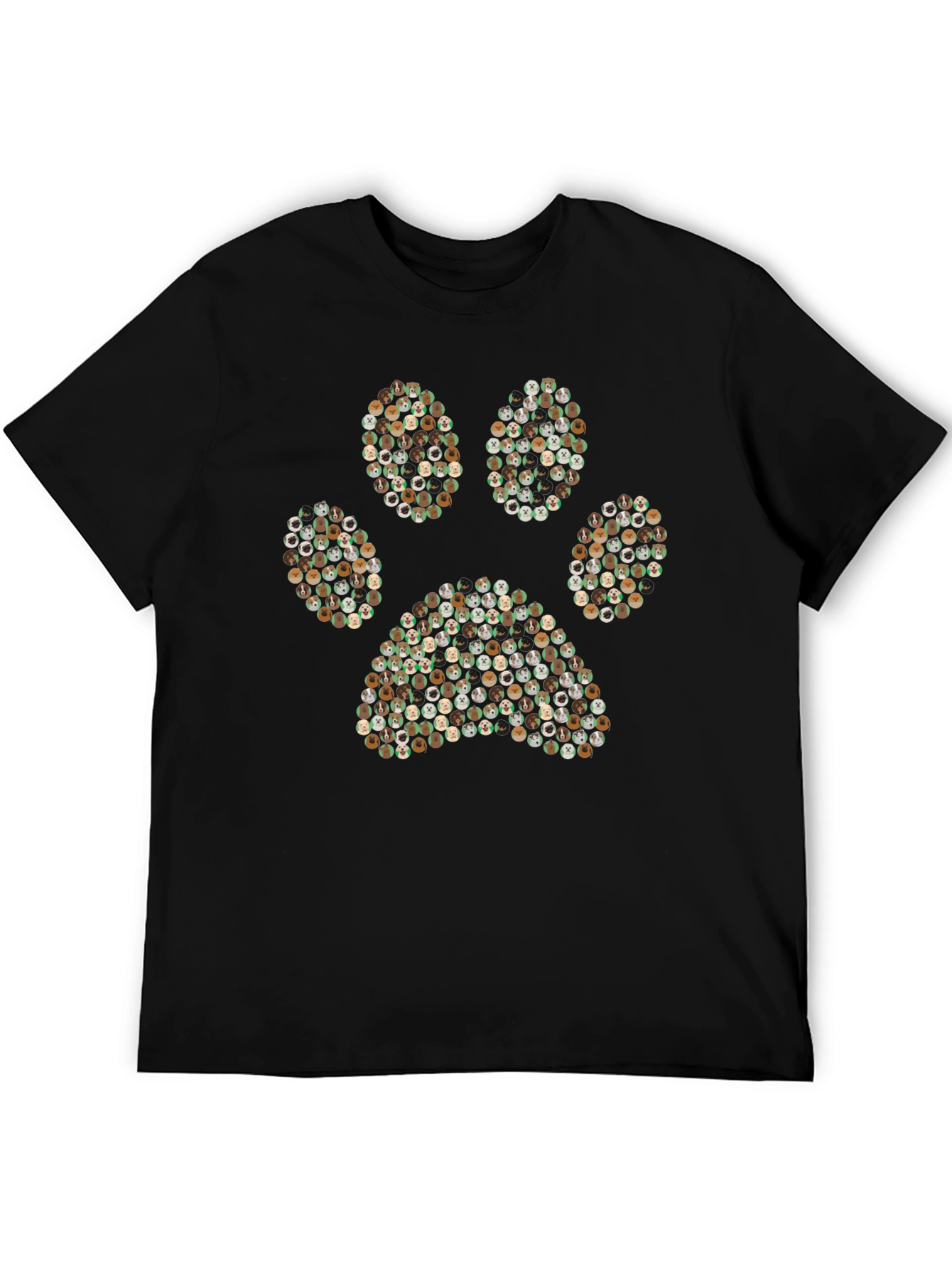 Paw Print Graphic T-Shirt - Mens Black Tee