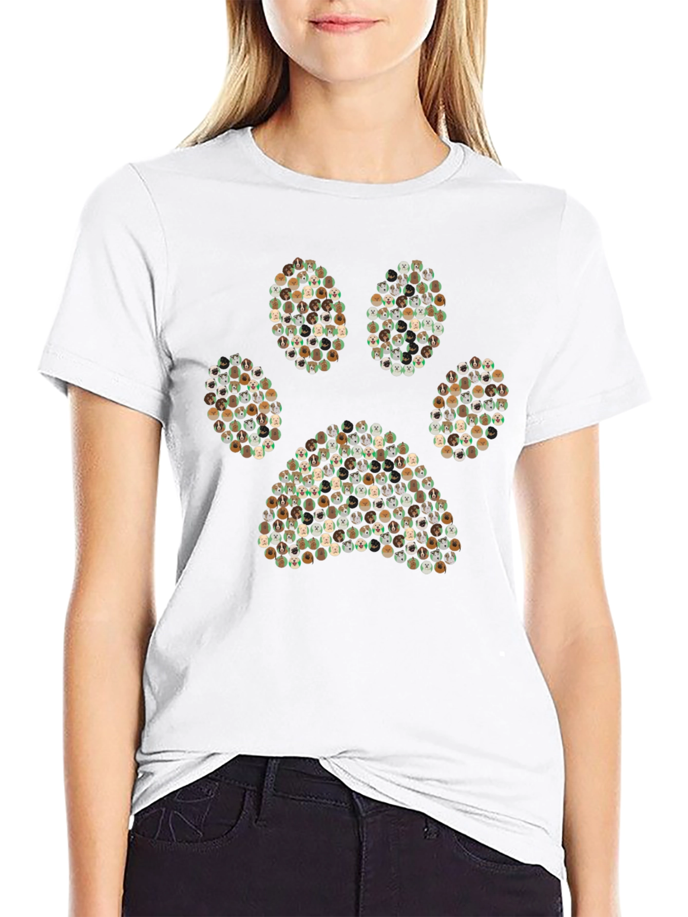 Paw Print Graphic T-Shirt - Mens Black Tee