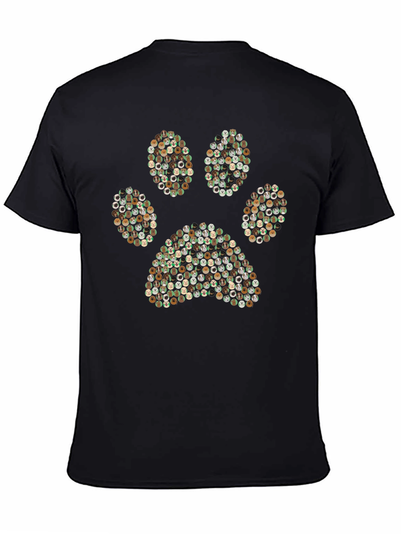 Paw Print Graphic T-Shirt - Mens Black Tee