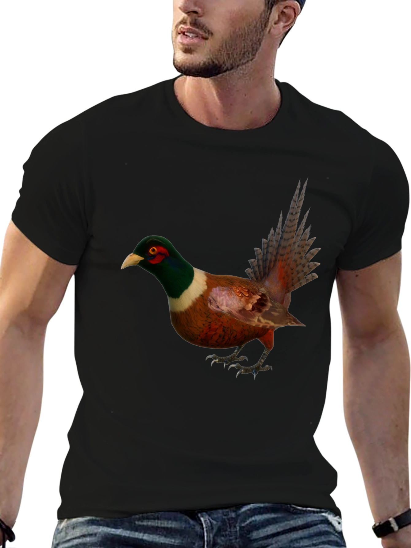 Pheasant Graphic Tee - Wildlife Bird Shirt