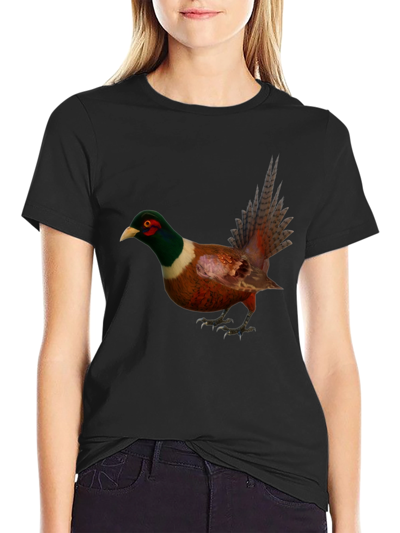 Pheasant Graphic Tee - Wildlife Bird Shirt