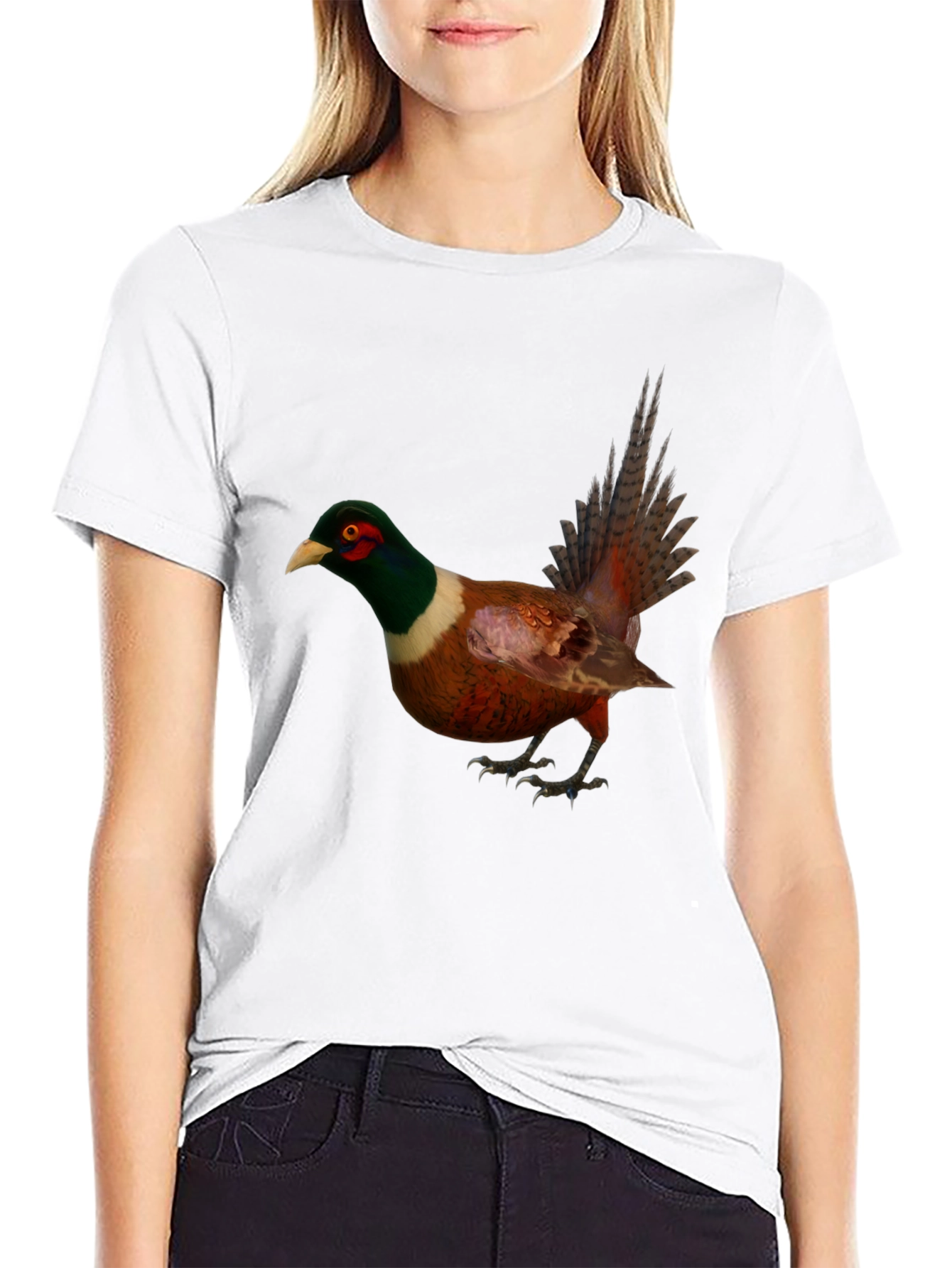 Pheasant Graphic Tee - Wildlife Bird Shirt