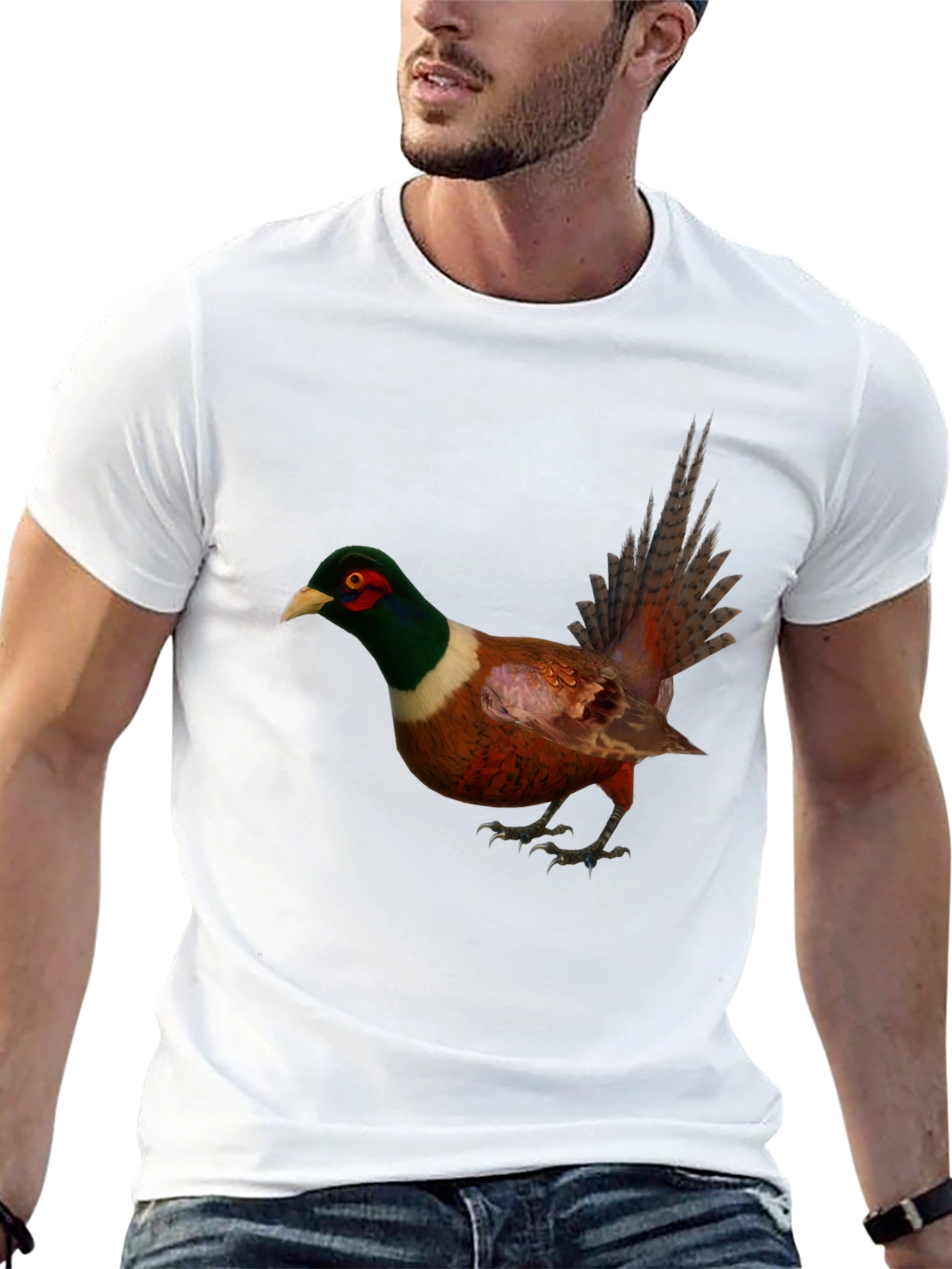 Pheasant Graphic Tee - Wildlife Bird Shirt