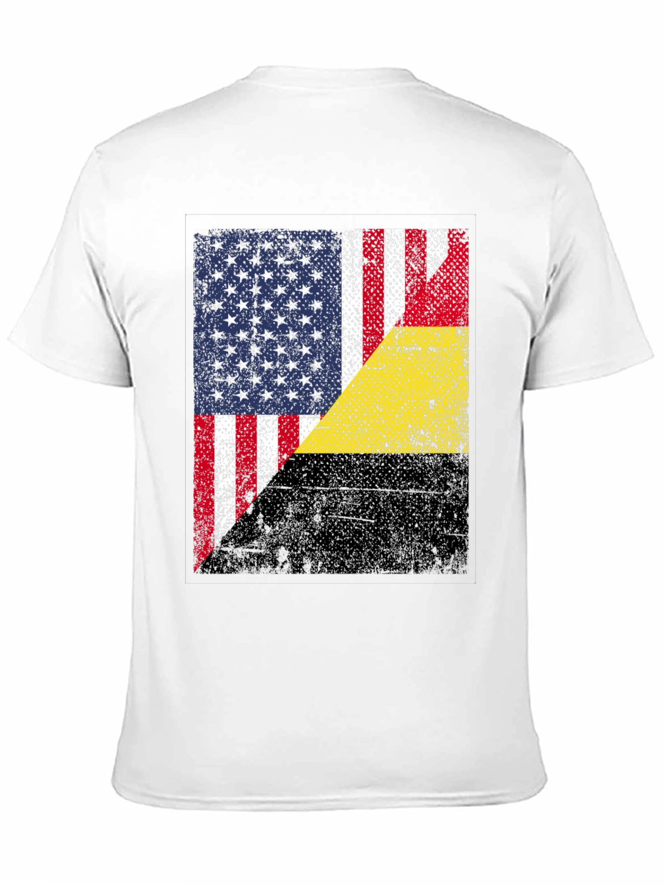 USA & Belgium Flag Graphic T-Shirt