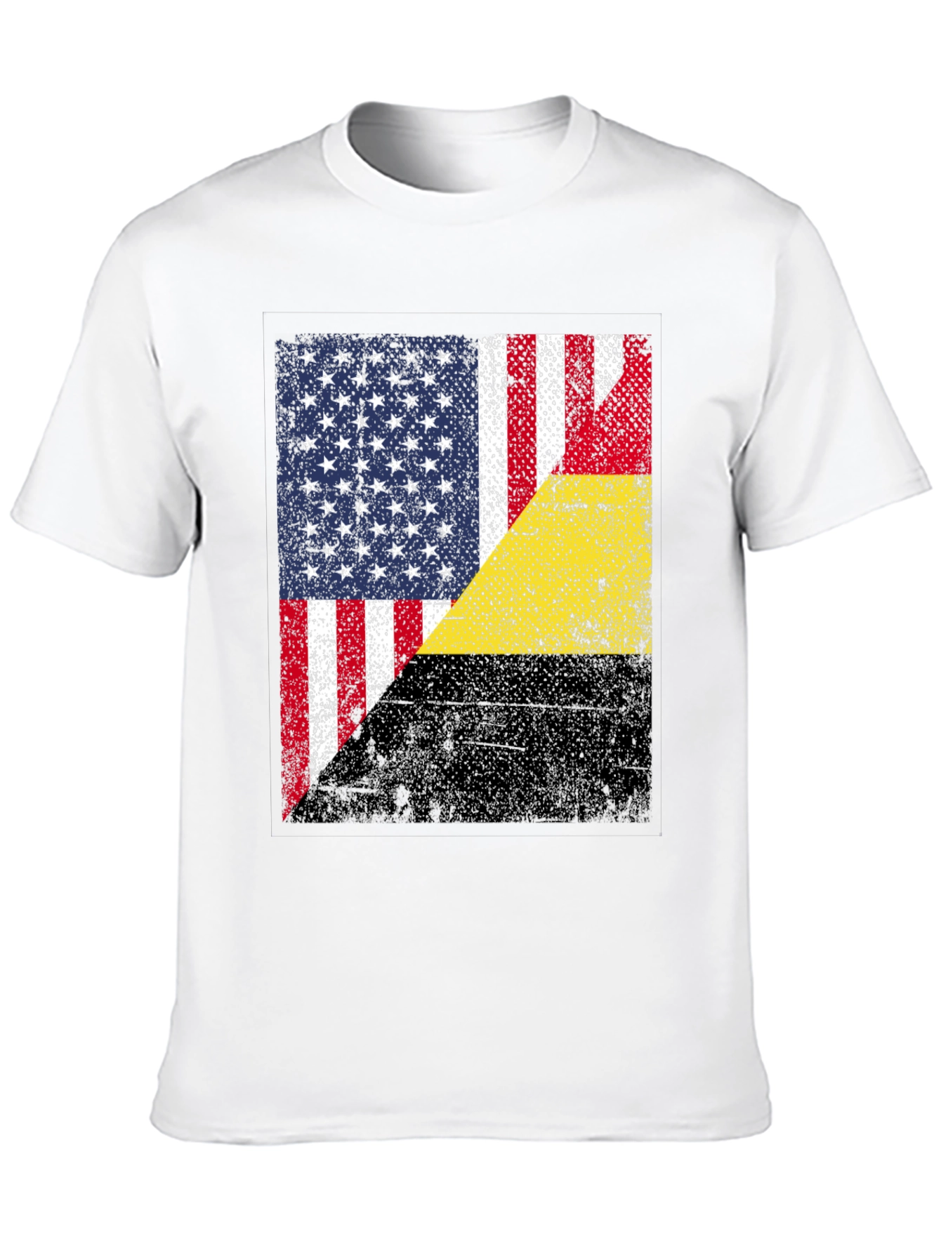 USA & Belgium Flag Graphic T-Shirt