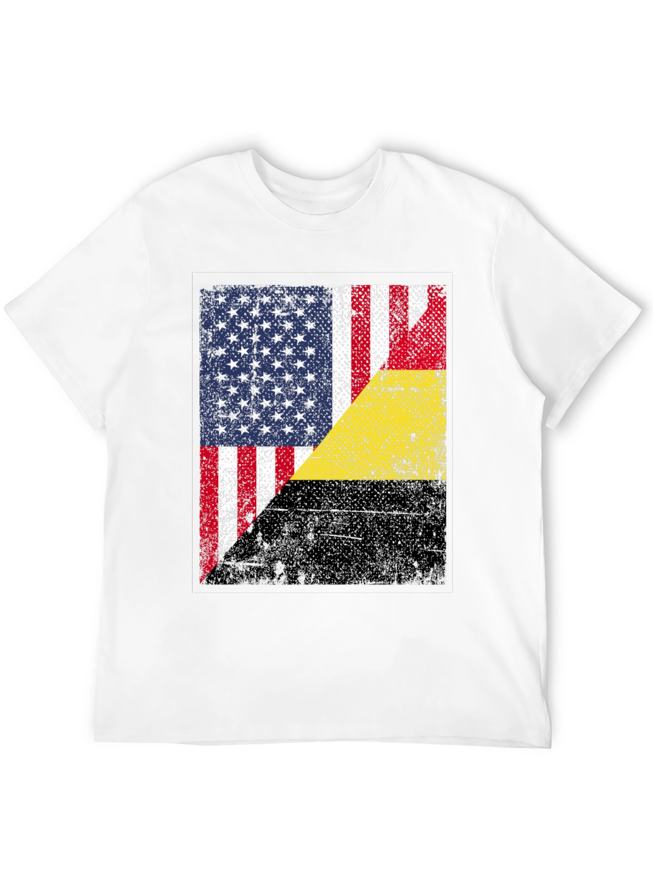 USA & Belgium Flag Graphic T-Shirt