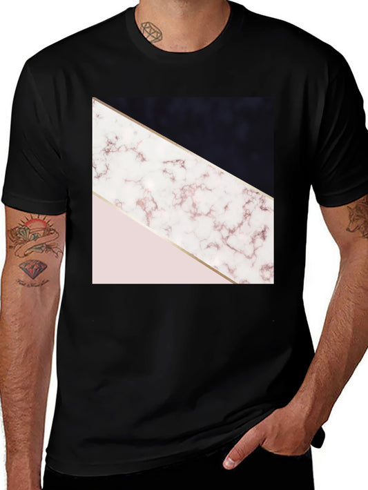Geometric Marble Print Tee