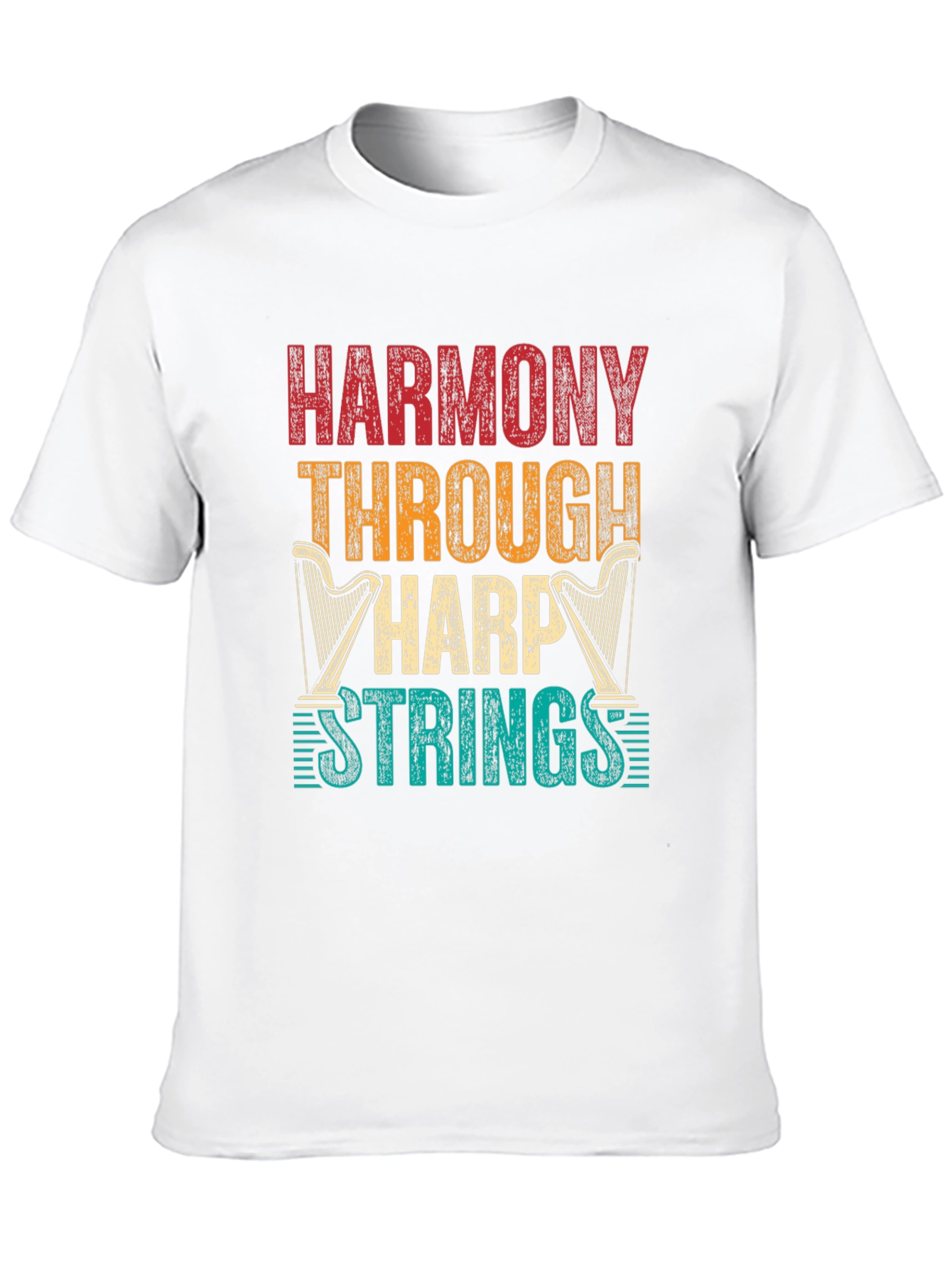 Harmony Through Harp Strings Graphic Tee