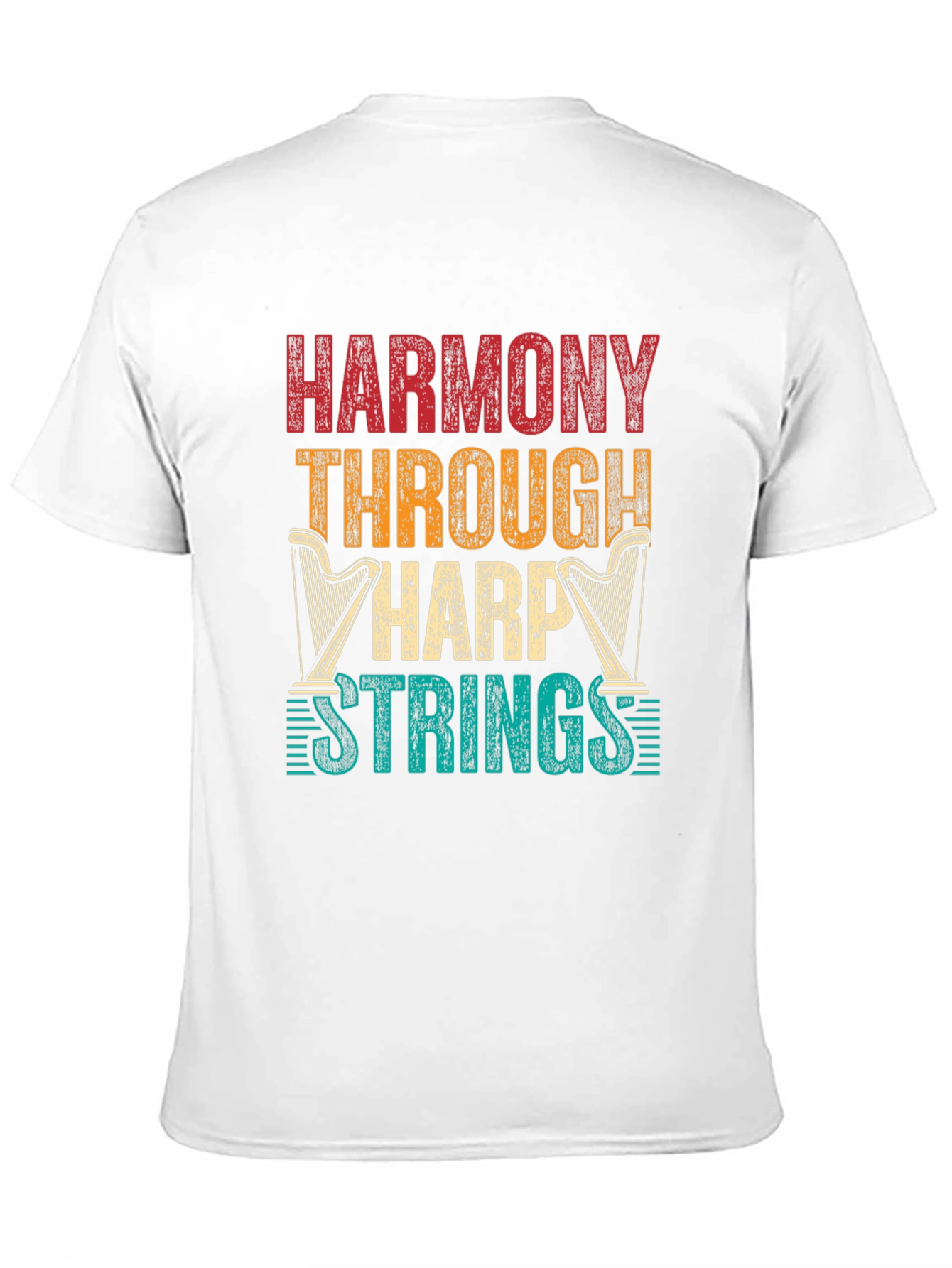 Harmony Through Harp Strings Graphic Tee