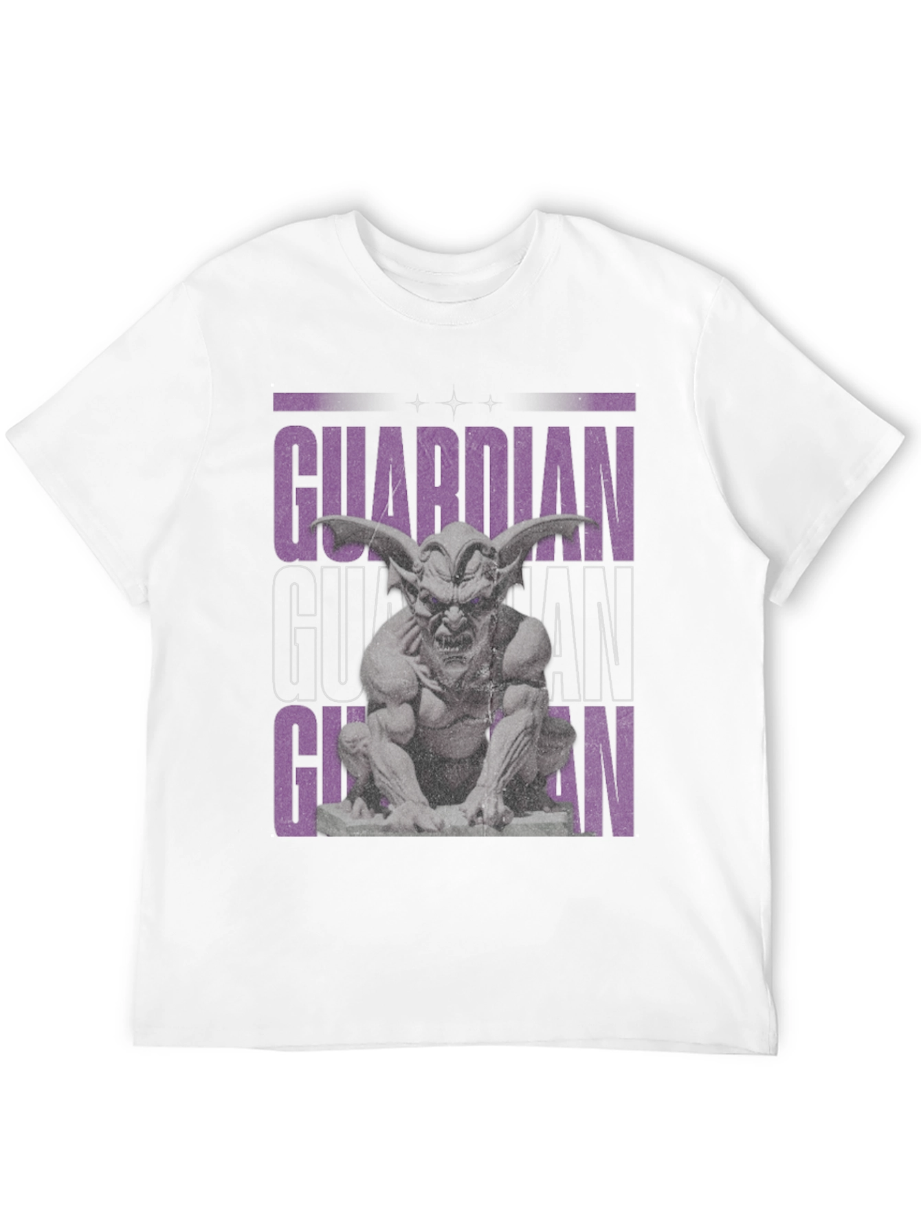 Guardian Gargoyle Graphic Tee - Black Cotton
