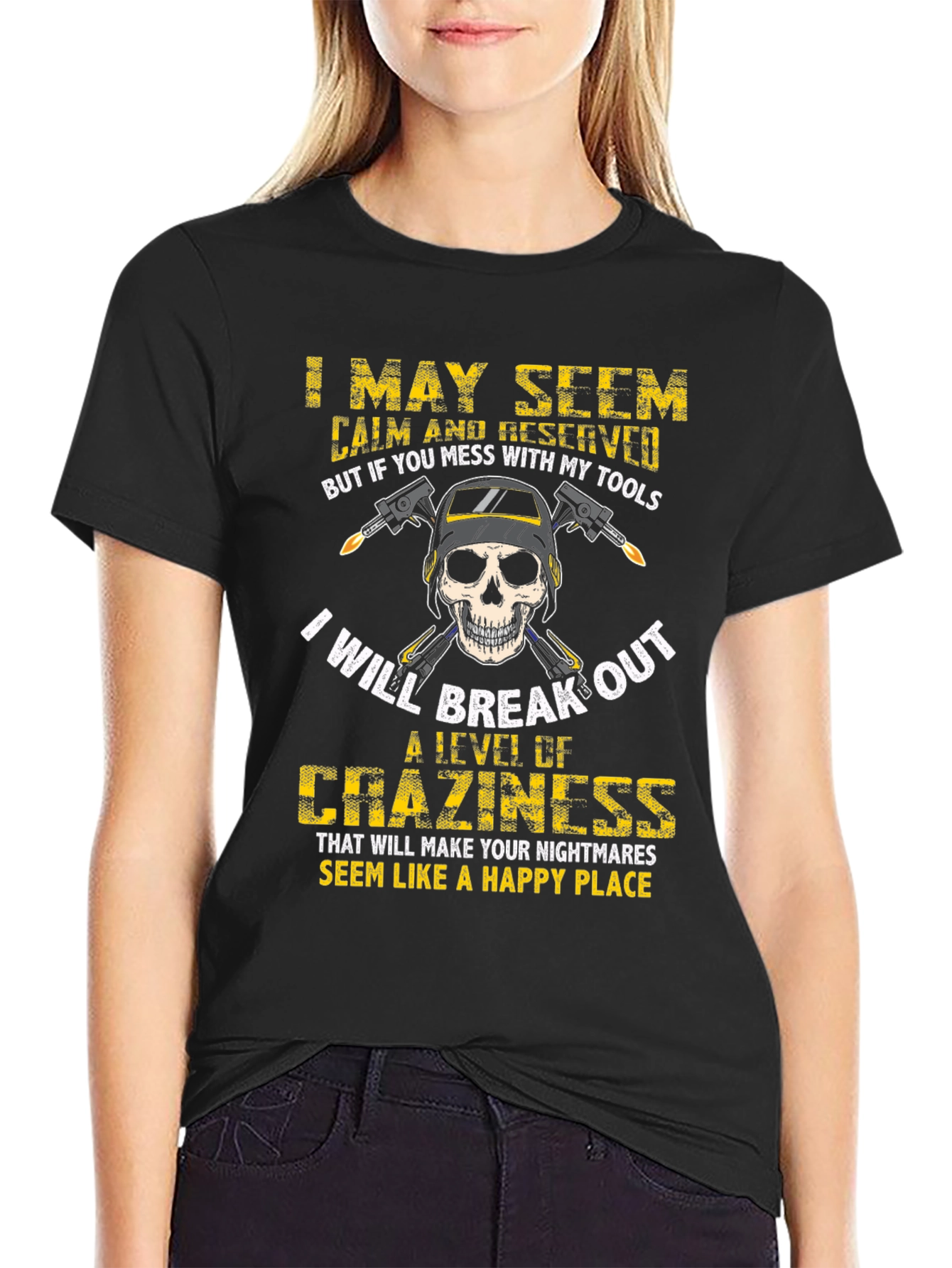 Welders Skull T-Shirt: Mess With My Tools!