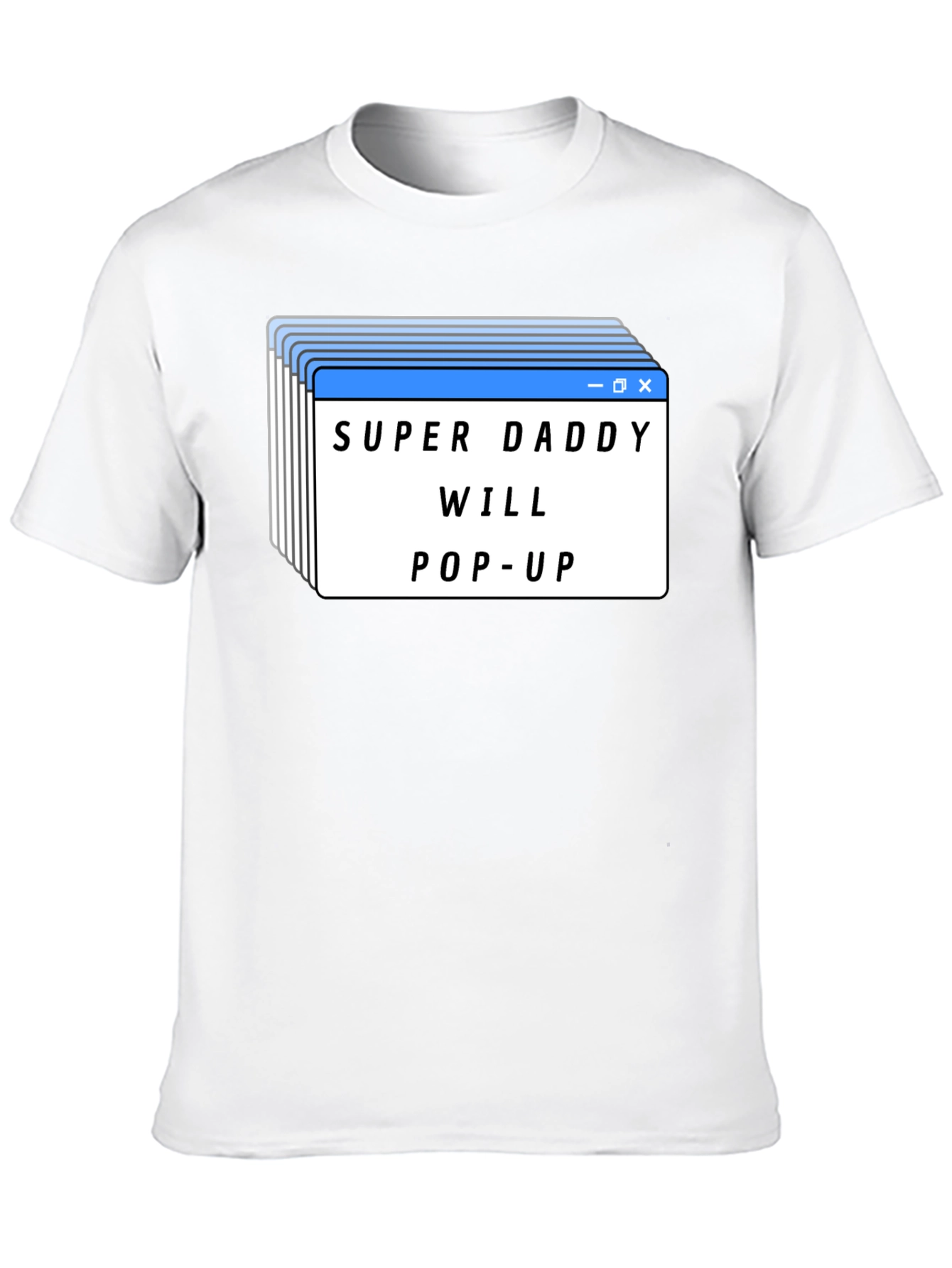 Super Daddy Will Pop-Up Black T-Shirt