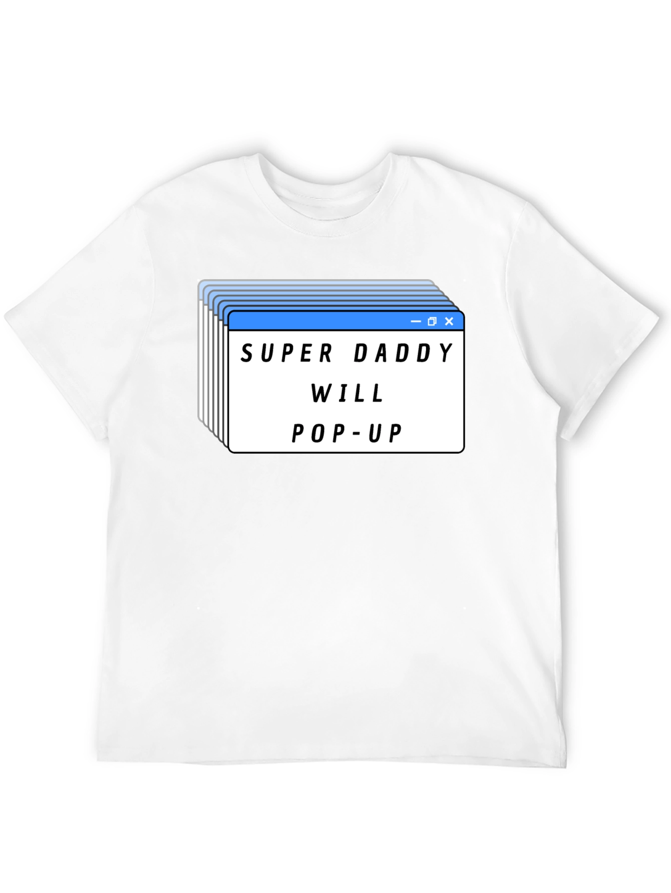 Super Daddy Will Pop-Up Black T-Shirt