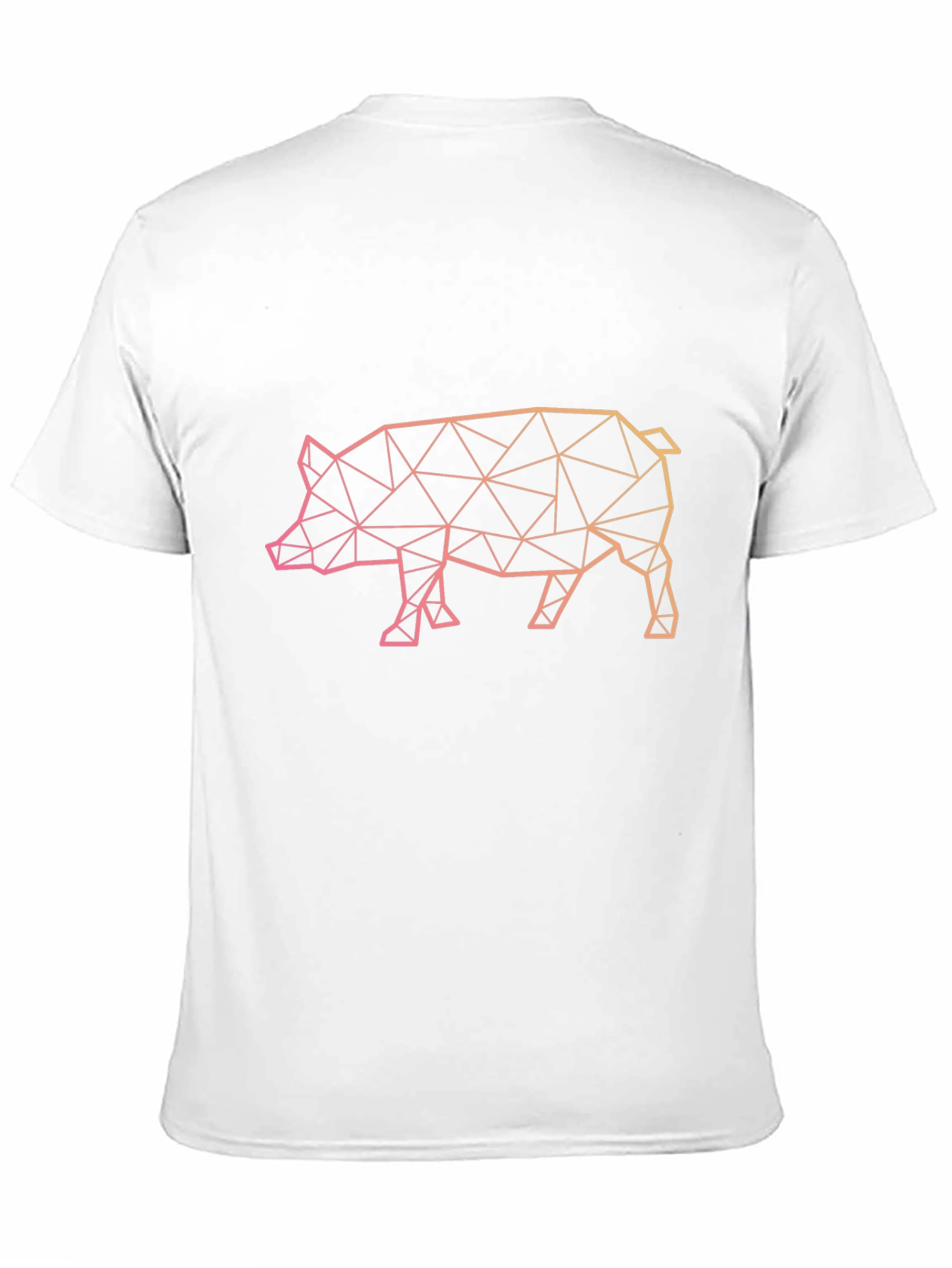 Geometric Pig Graphic Tee - Modern Animal Print Shirt