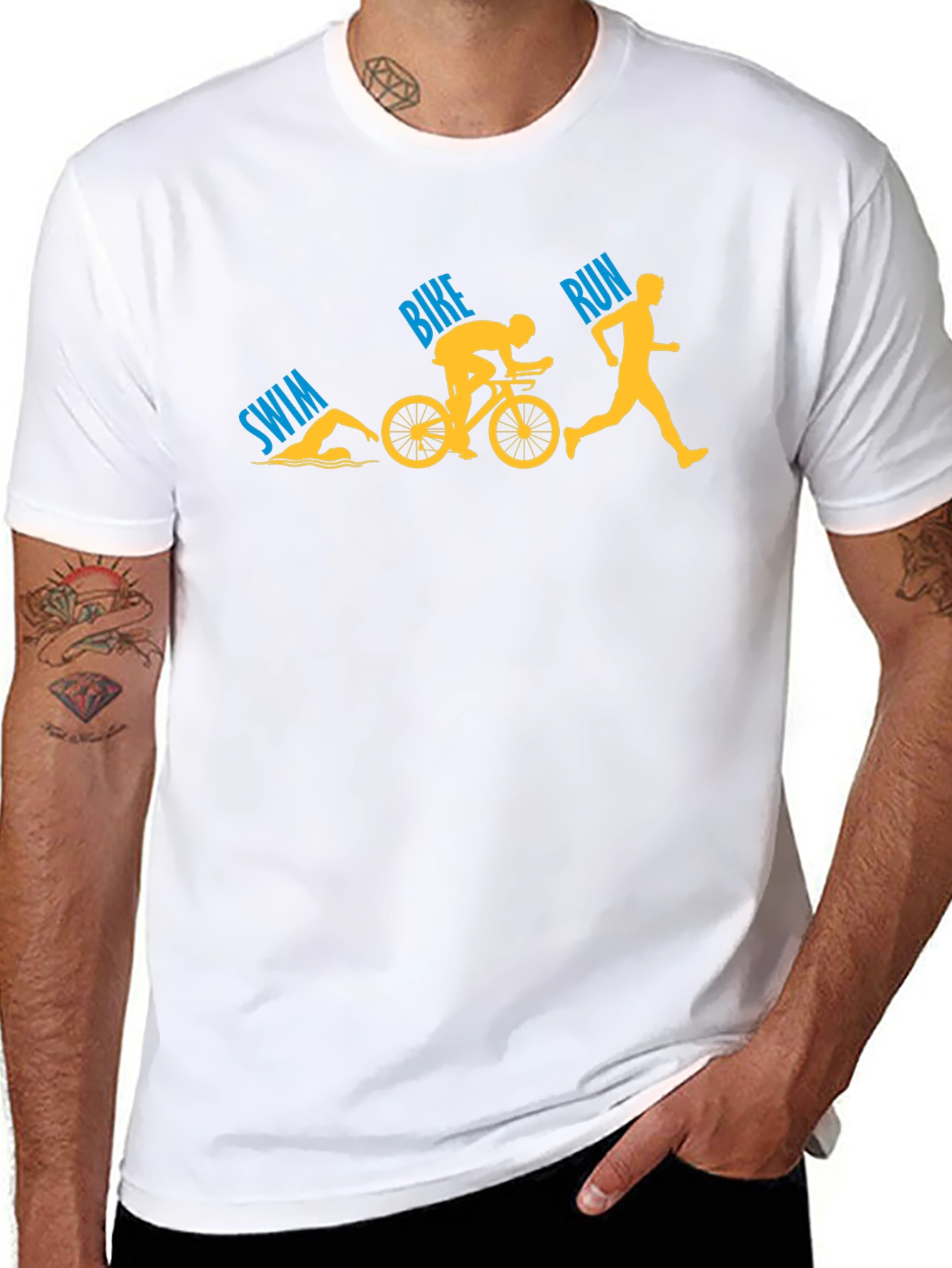 Triathlon Sport T-Shirt - Swim Bike Run