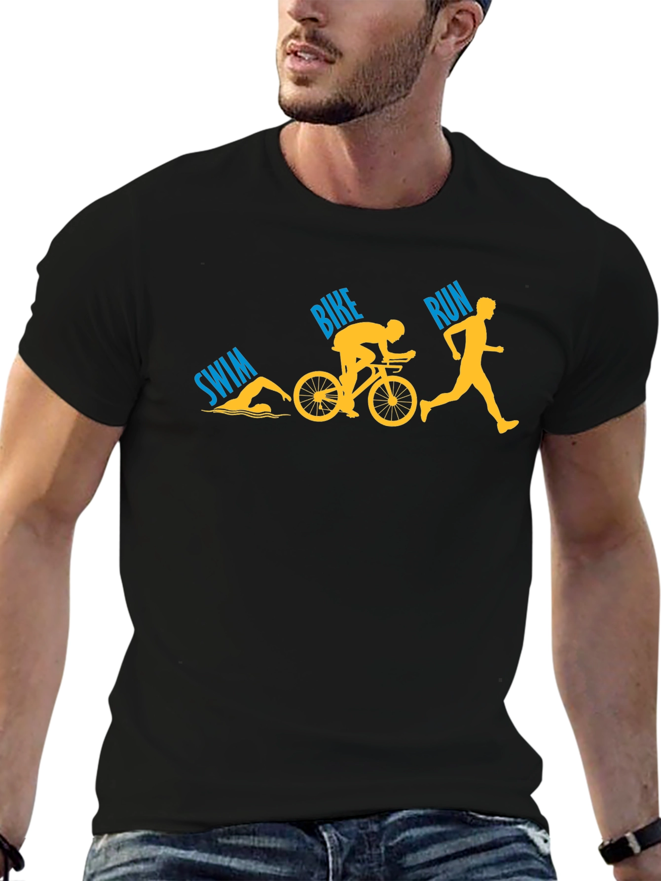 Triathlon Sport T-Shirt - Swim Bike Run