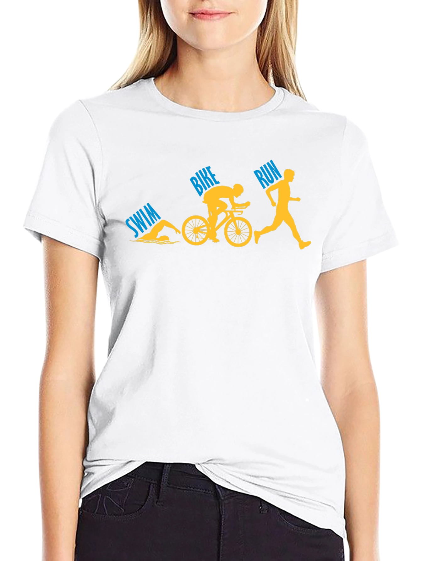 Triathlon Sport T-Shirt - Swim Bike Run