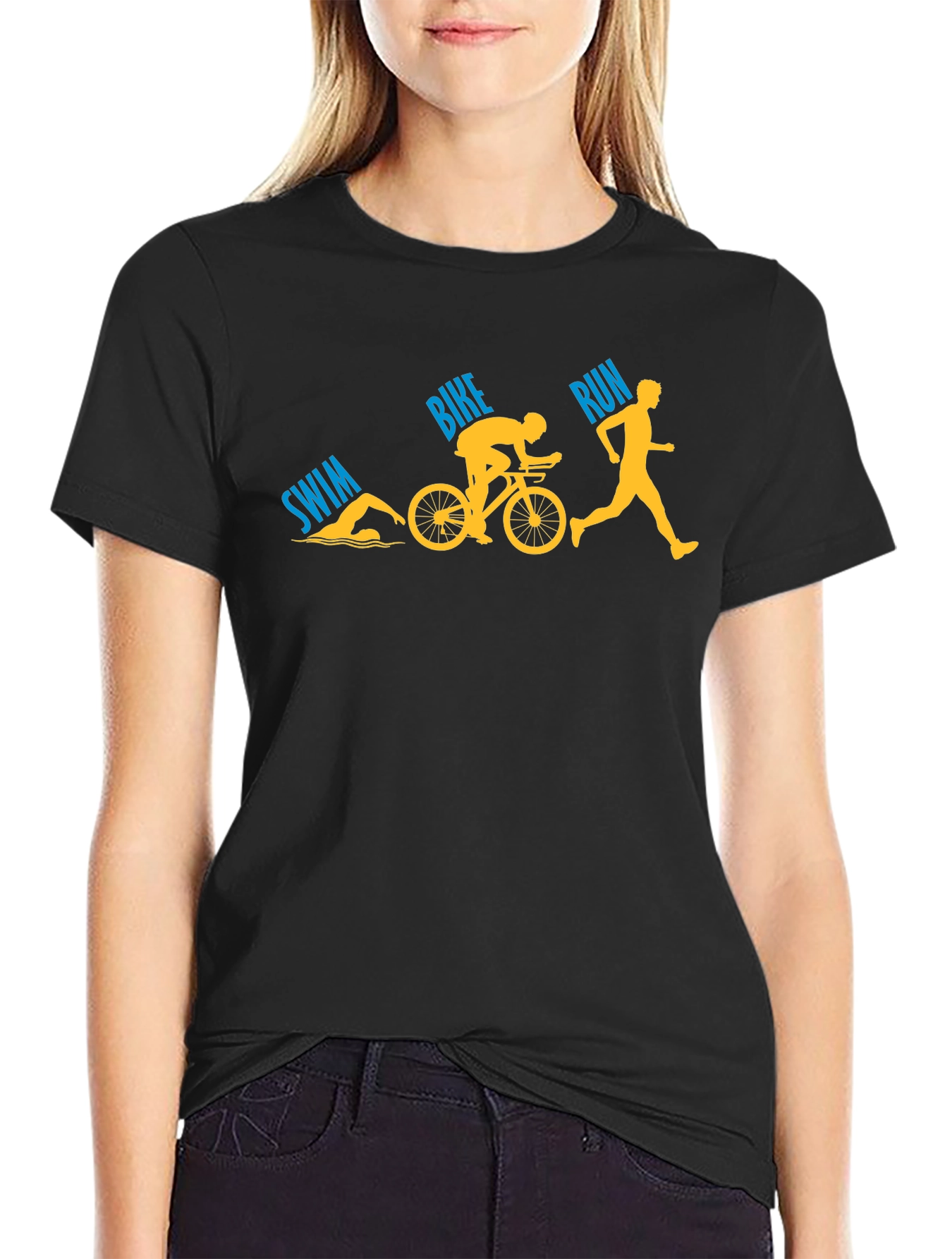 Triathlon Sport T-Shirt - Swim Bike Run