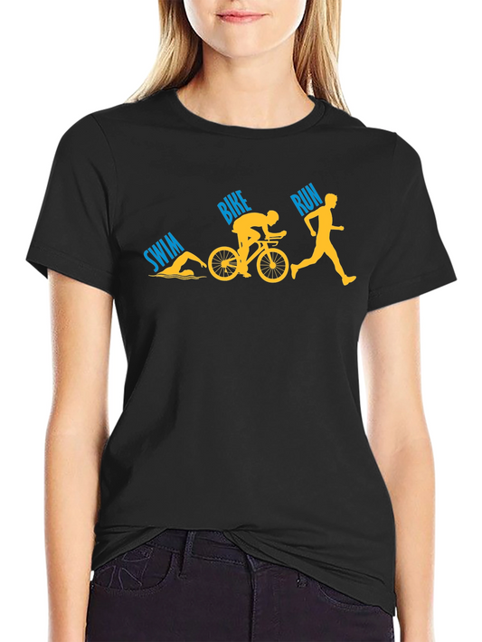 Triathlon Sport T-Shirt - Swim Bike Run