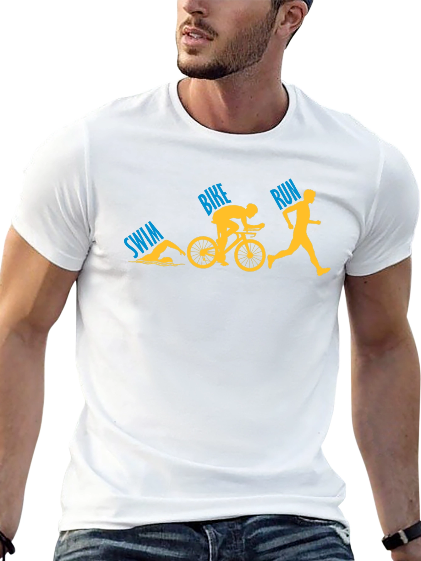 Triathlon Sport T-Shirt - Swim Bike Run