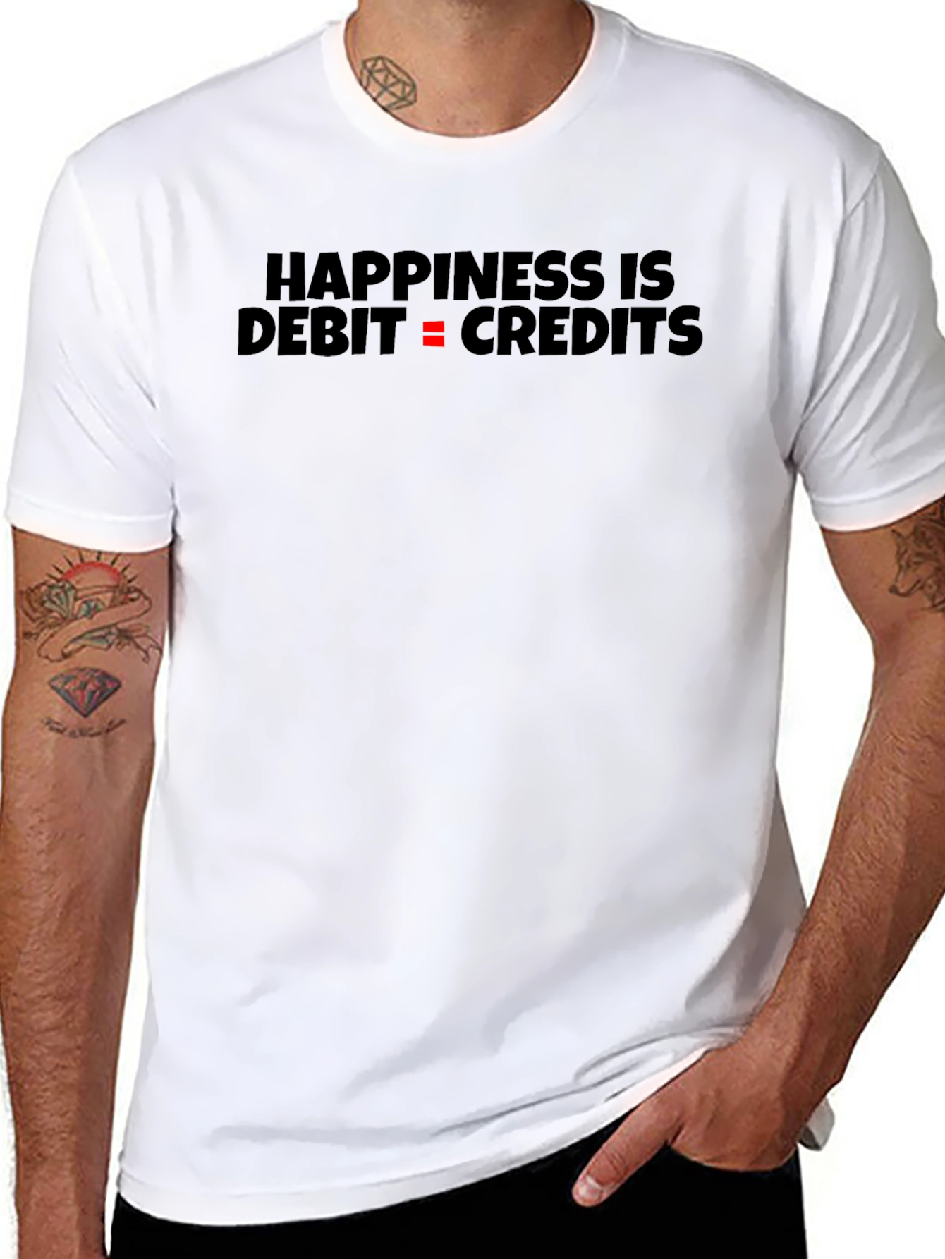 Happiness is Debit = Credits T-Shirt
