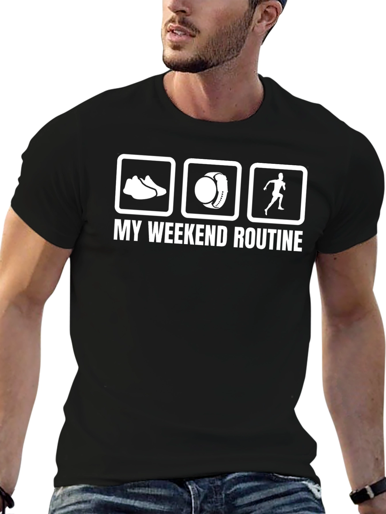 My Weekend Routine Graphic Tee - Workout Apparel