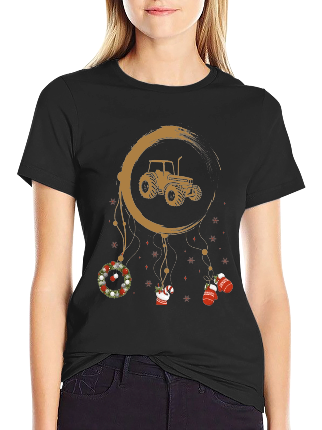 Tractor Christmas Dreamcatcher T-Shirt