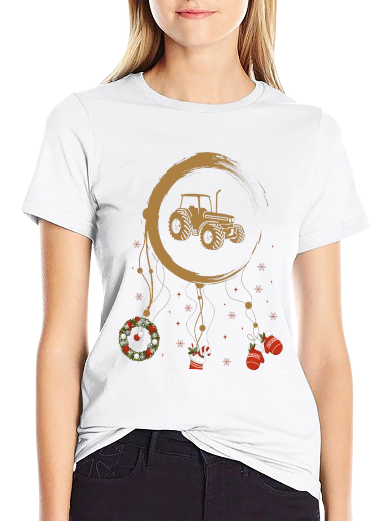 Tractor Christmas Dreamcatcher T-Shirt