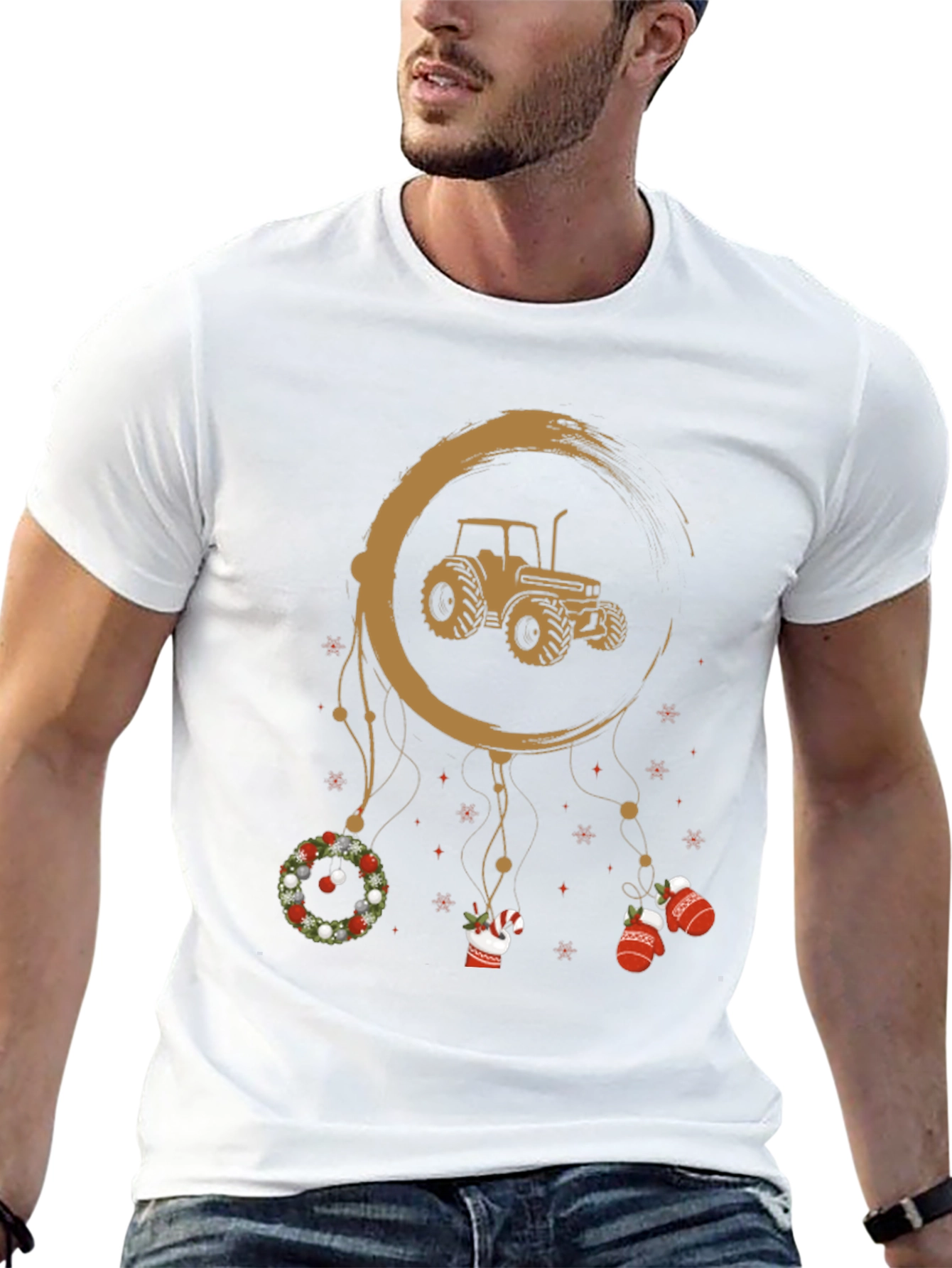 Tractor Christmas Dreamcatcher T-Shirt