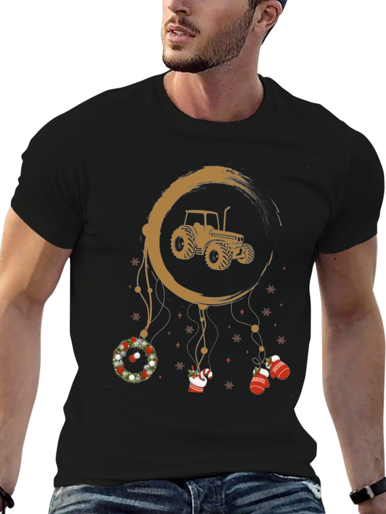 Tractor Christmas Dreamcatcher T-Shirt