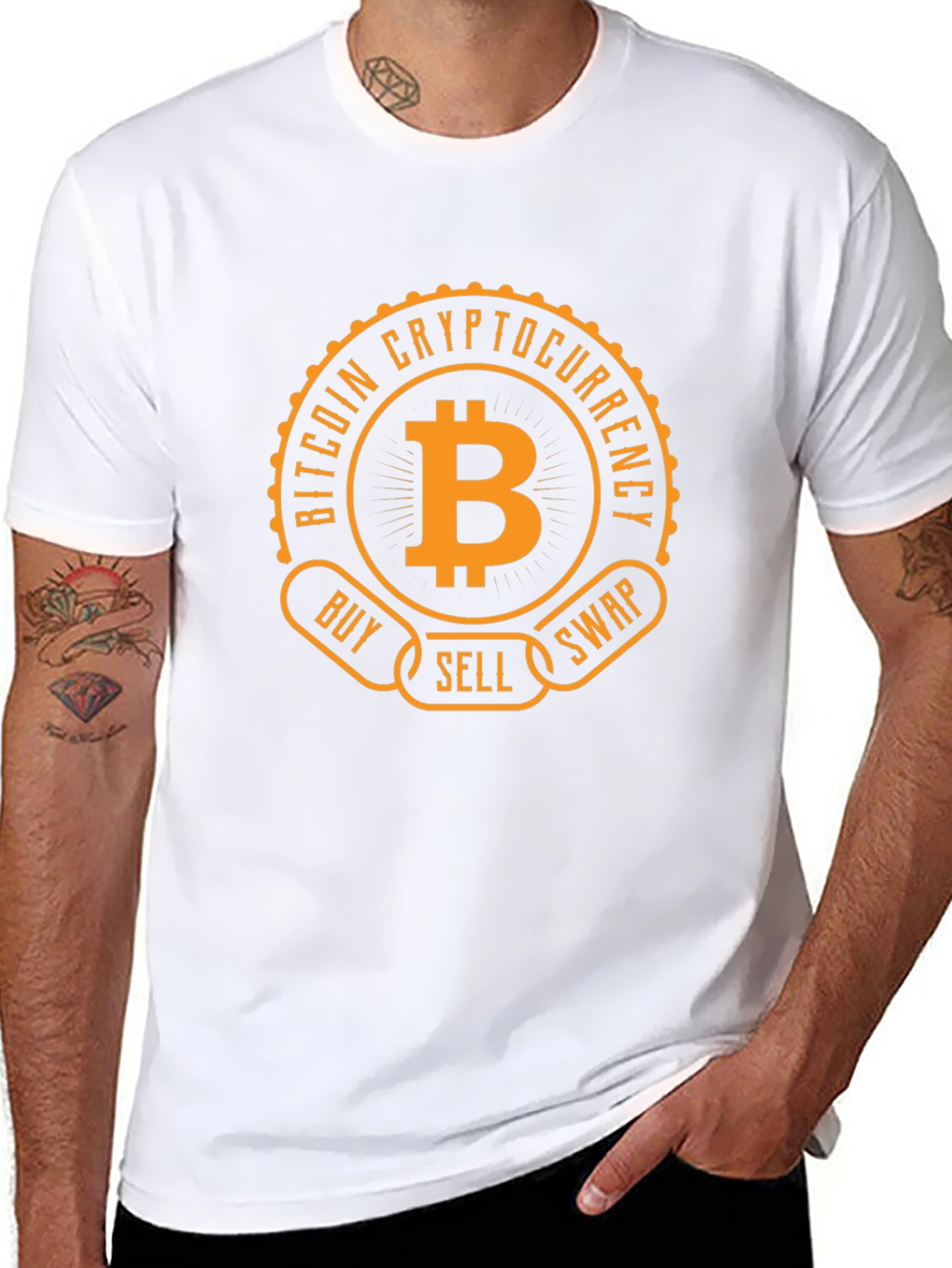 Bitcoin Cryptocurrency Black T-Shirt