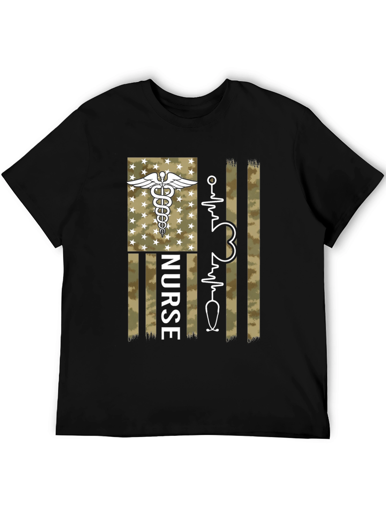Nurse Camo Flag T-Shirt