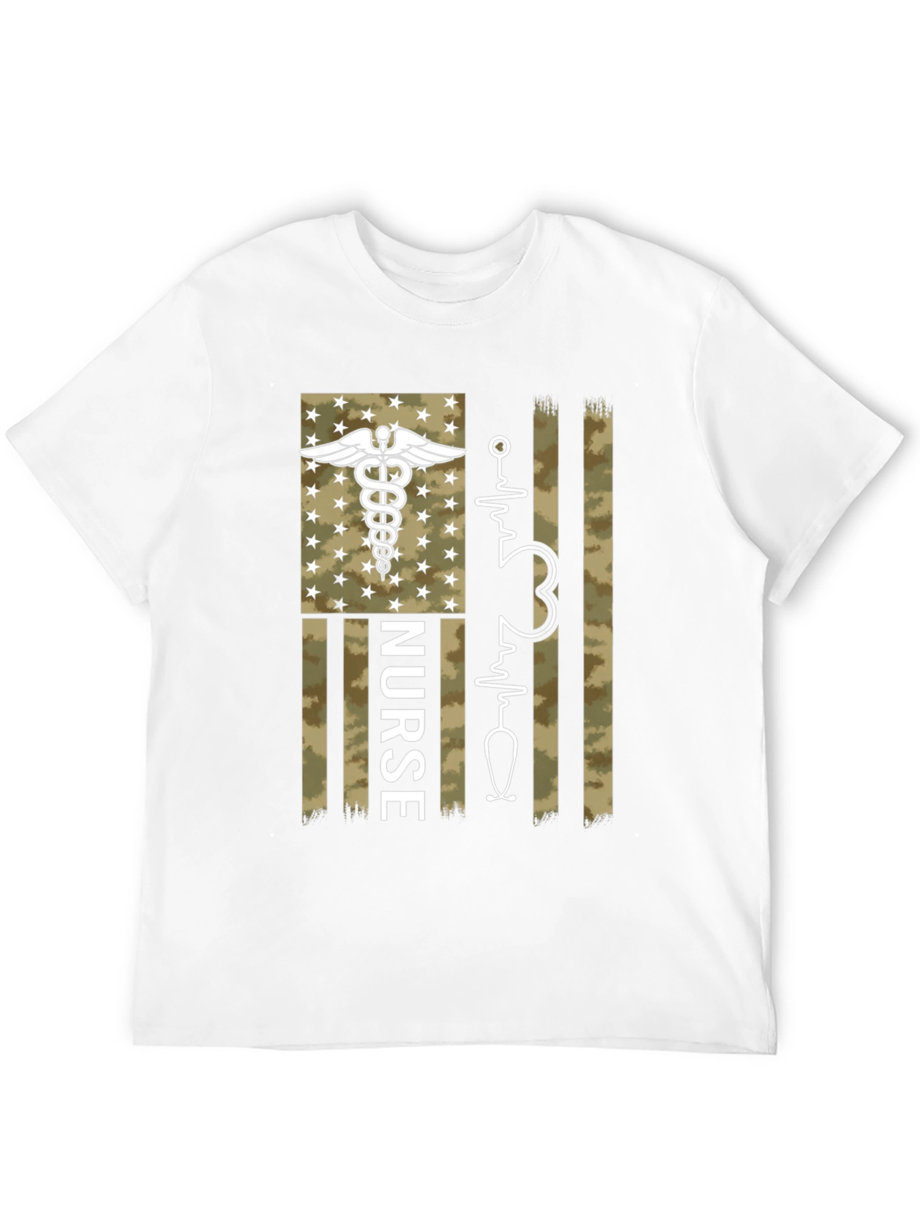 Nurse Camo Flag T-Shirt