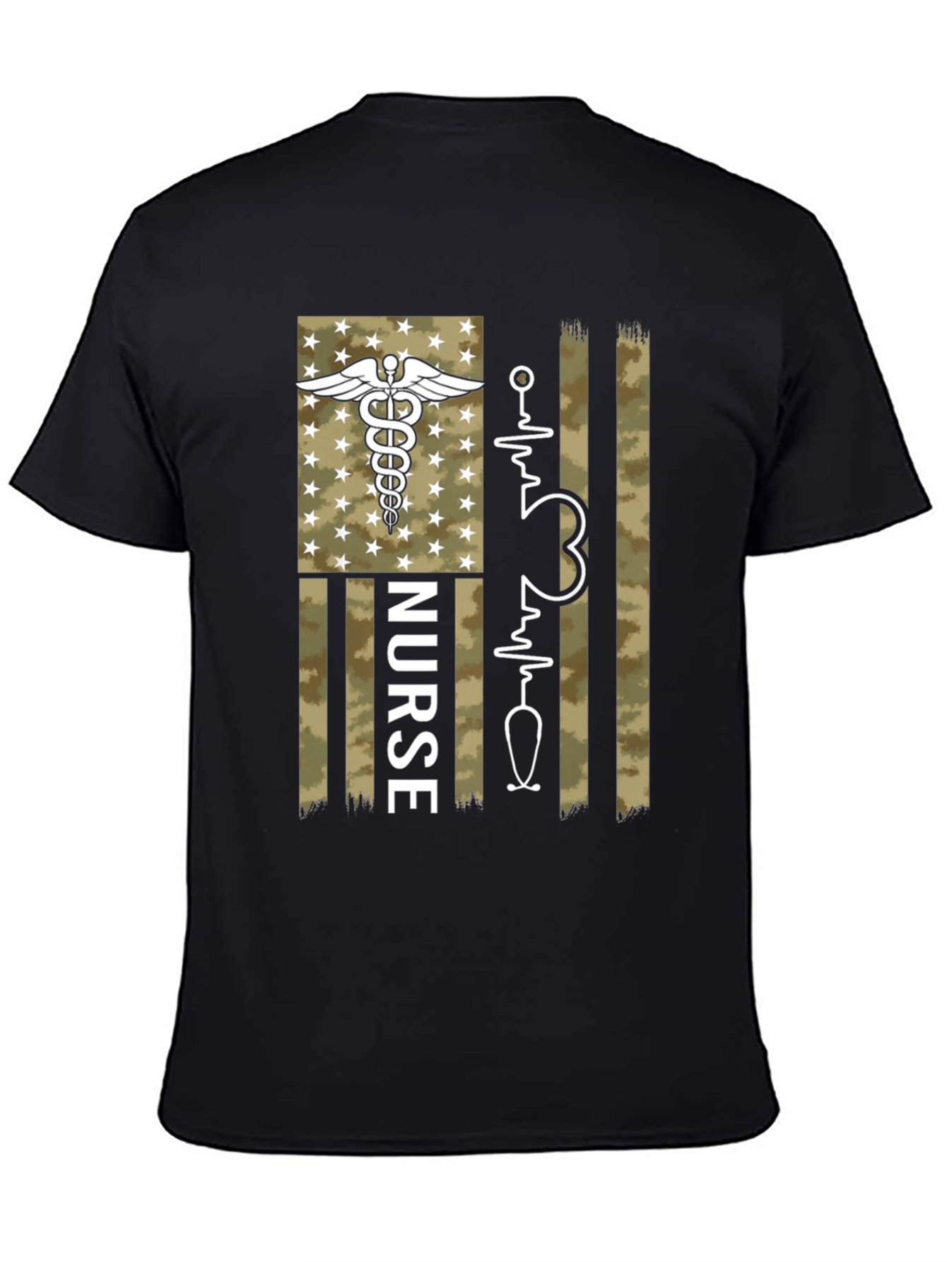 Nurse Camo Flag T-Shirt