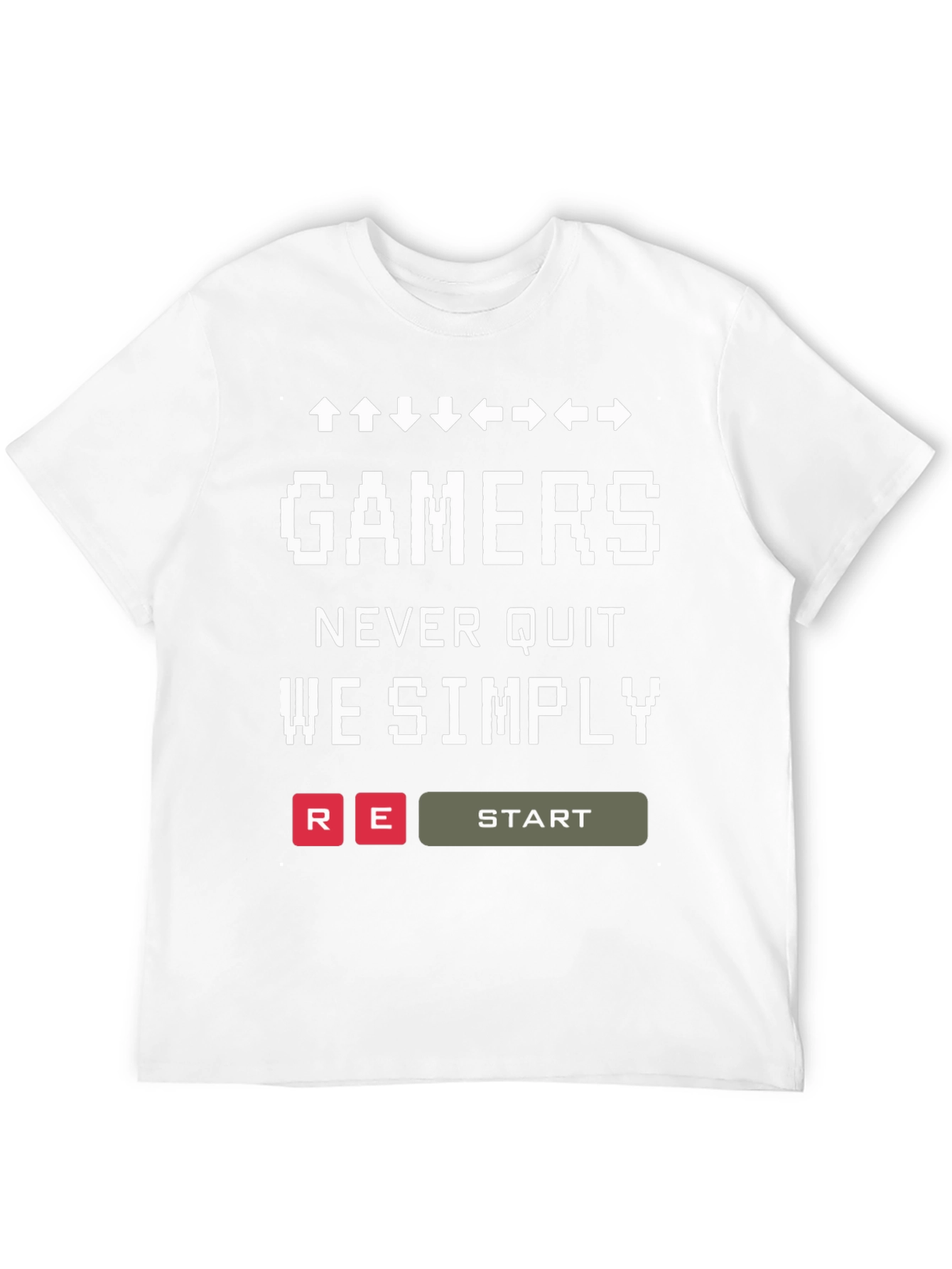Gamers Never Quit T-Shirt - Retro Gaming Tee