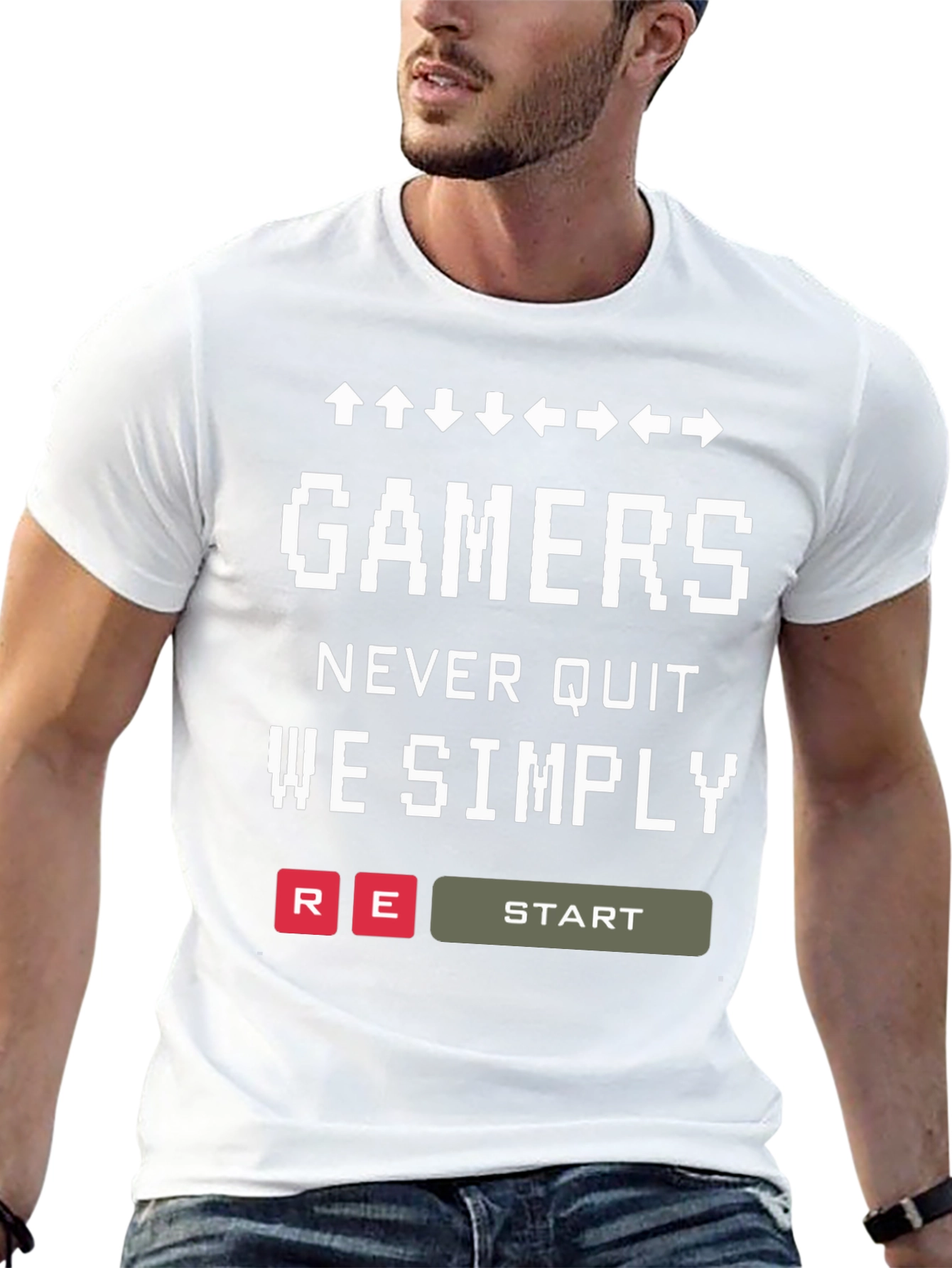 Gamers Never Quit T-Shirt - Retro Gaming Tee