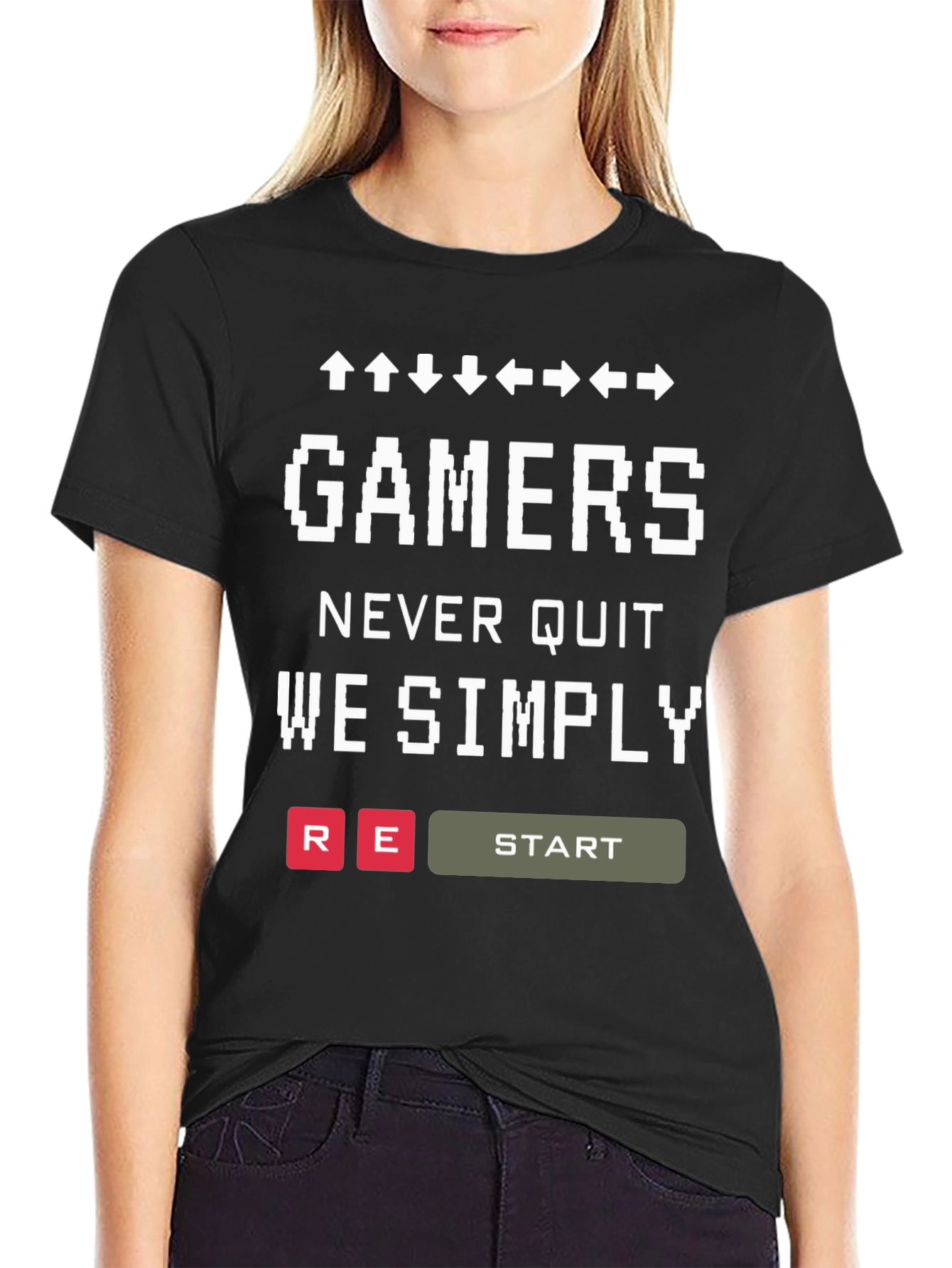 Gamers Never Quit T-Shirt - Retro Gaming Tee