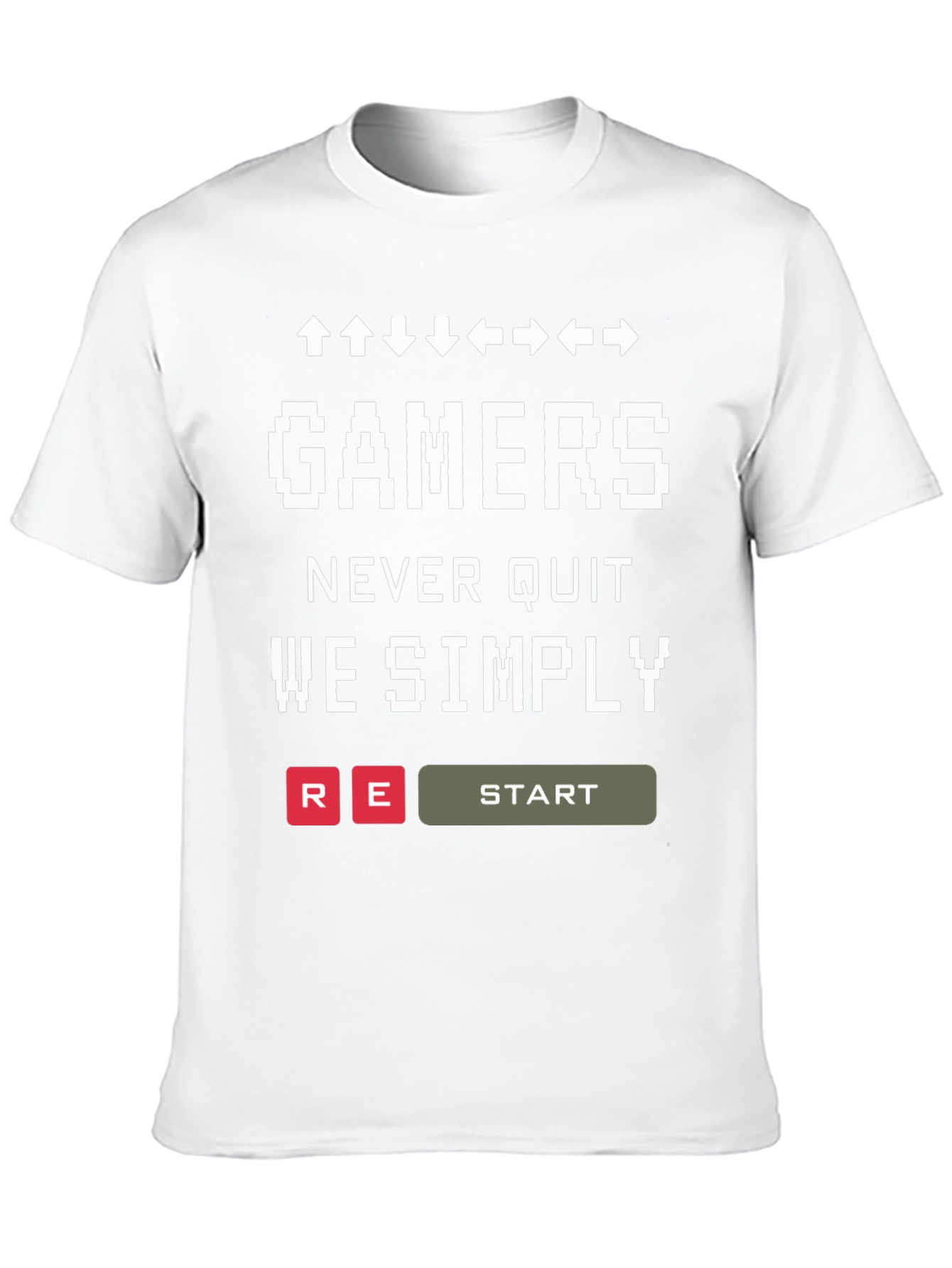Gamers Never Quit T-Shirt - Retro Gaming Tee