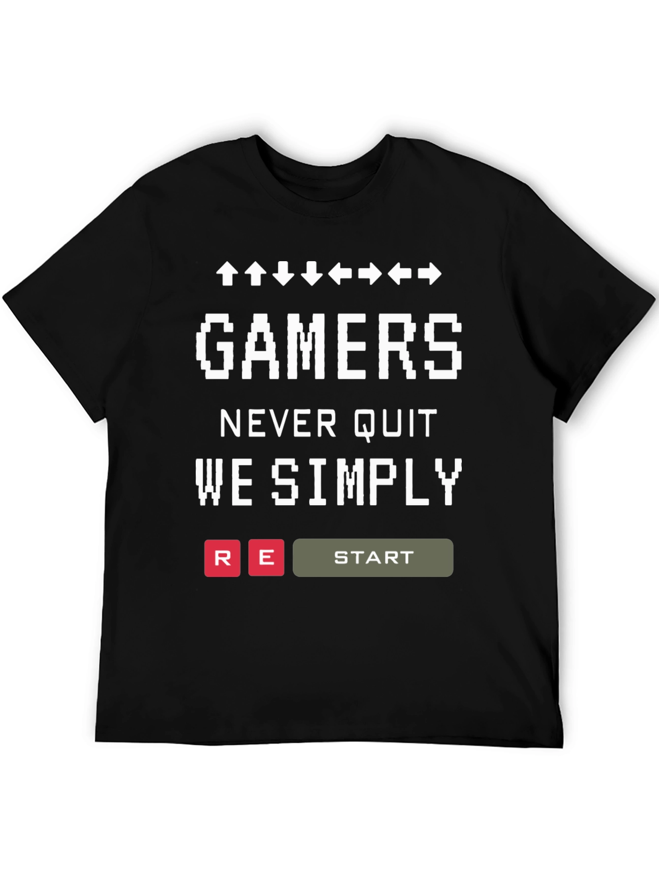 Gamers Never Quit T-Shirt - Retro Gaming Tee
