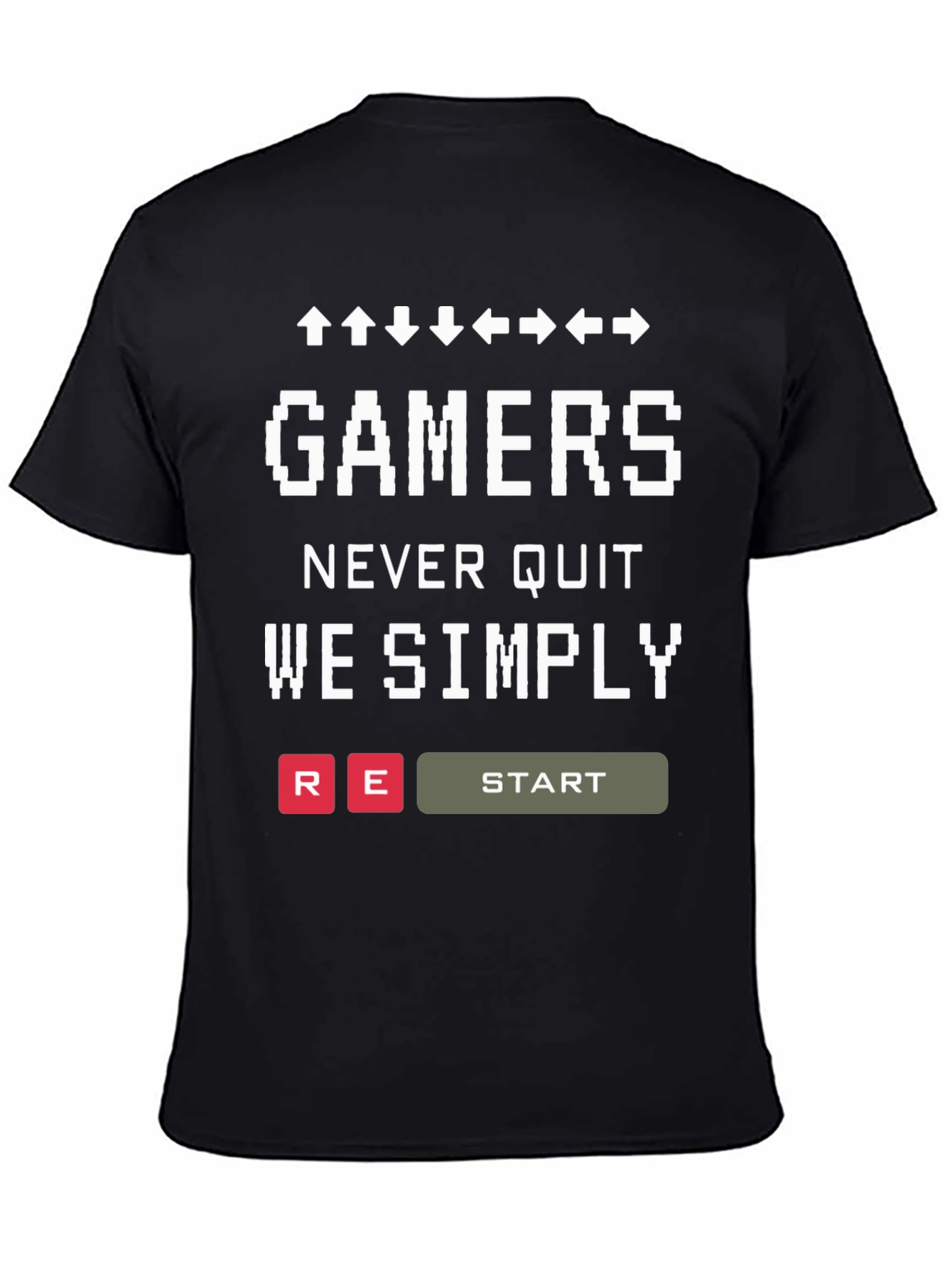Gamers Never Quit T-Shirt - Retro Gaming Tee