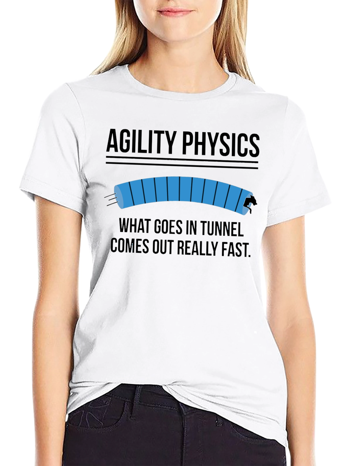 Agility Physics T-Shirt - Funny Dog Agility Tee