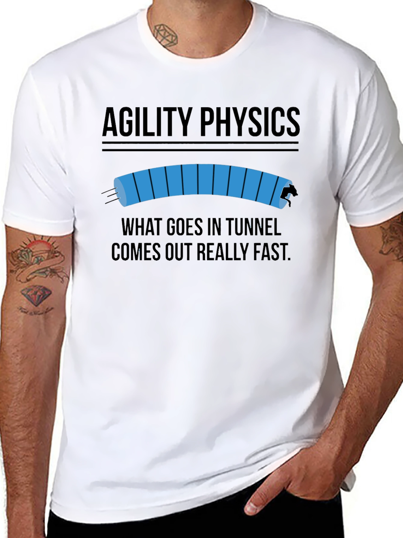Agility Physics T-Shirt - Funny Dog Agility Tee