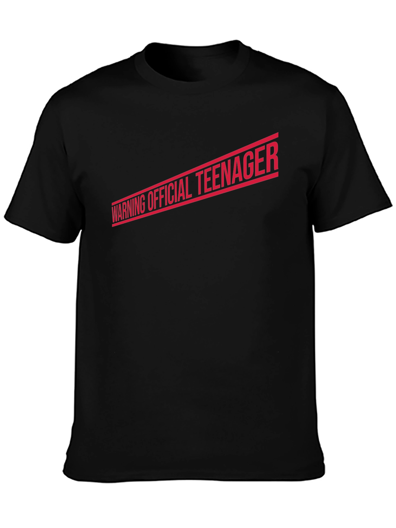 Warning Official Teenager T-Shirt - Black