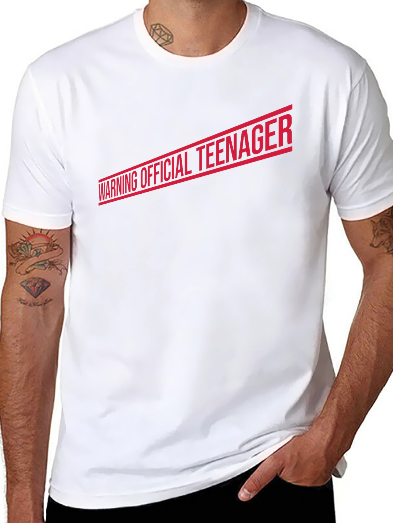 Warning Official Teenager T-Shirt - Black