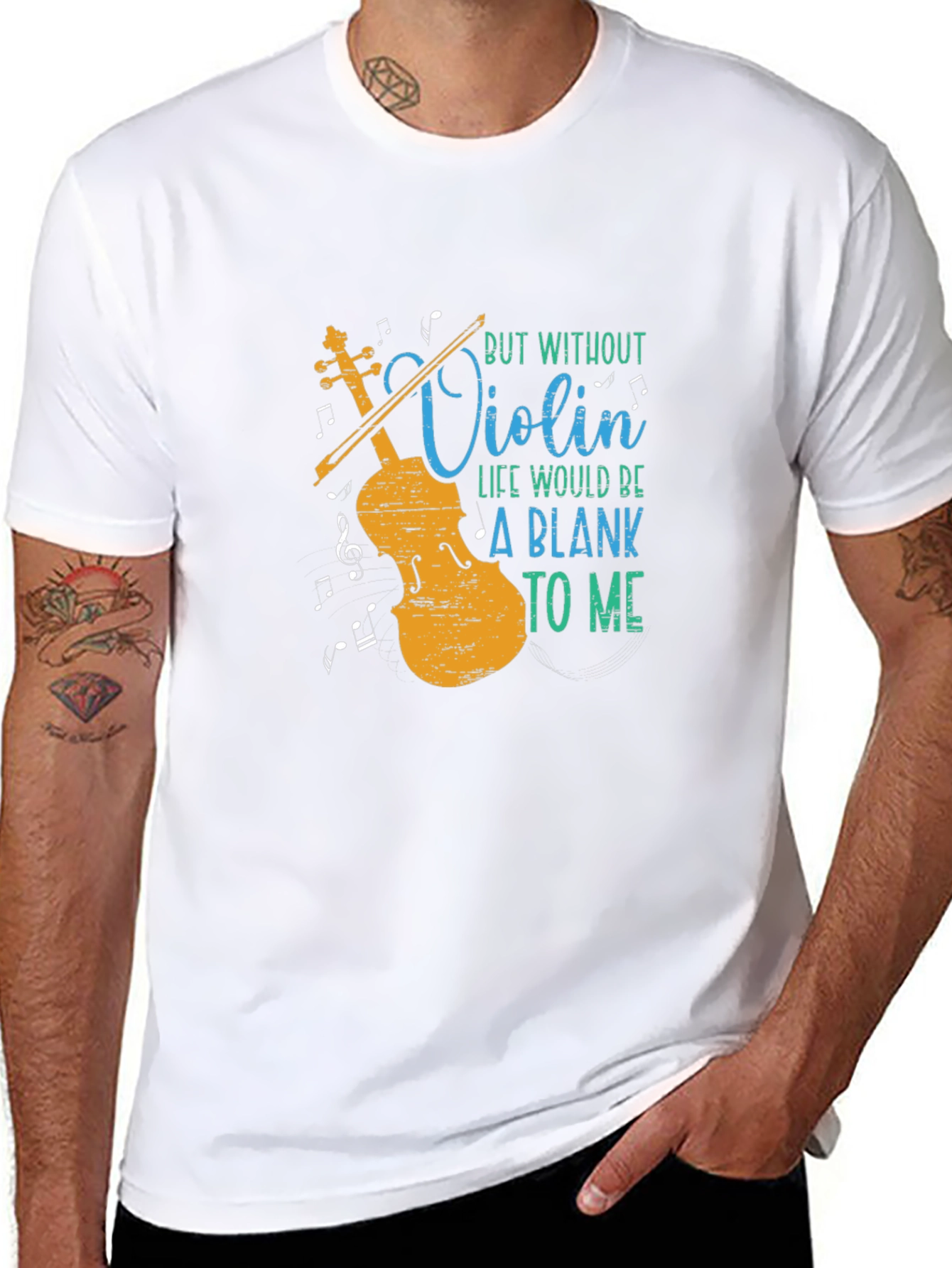 Violin Music Lover T-Shirt - Blank Without You