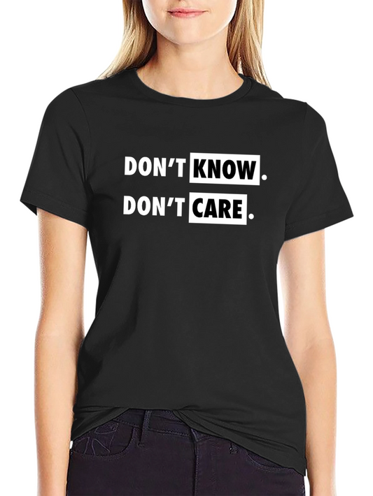 Dont Know Dont Care Graphic Tee - Mens Black T-Shirt