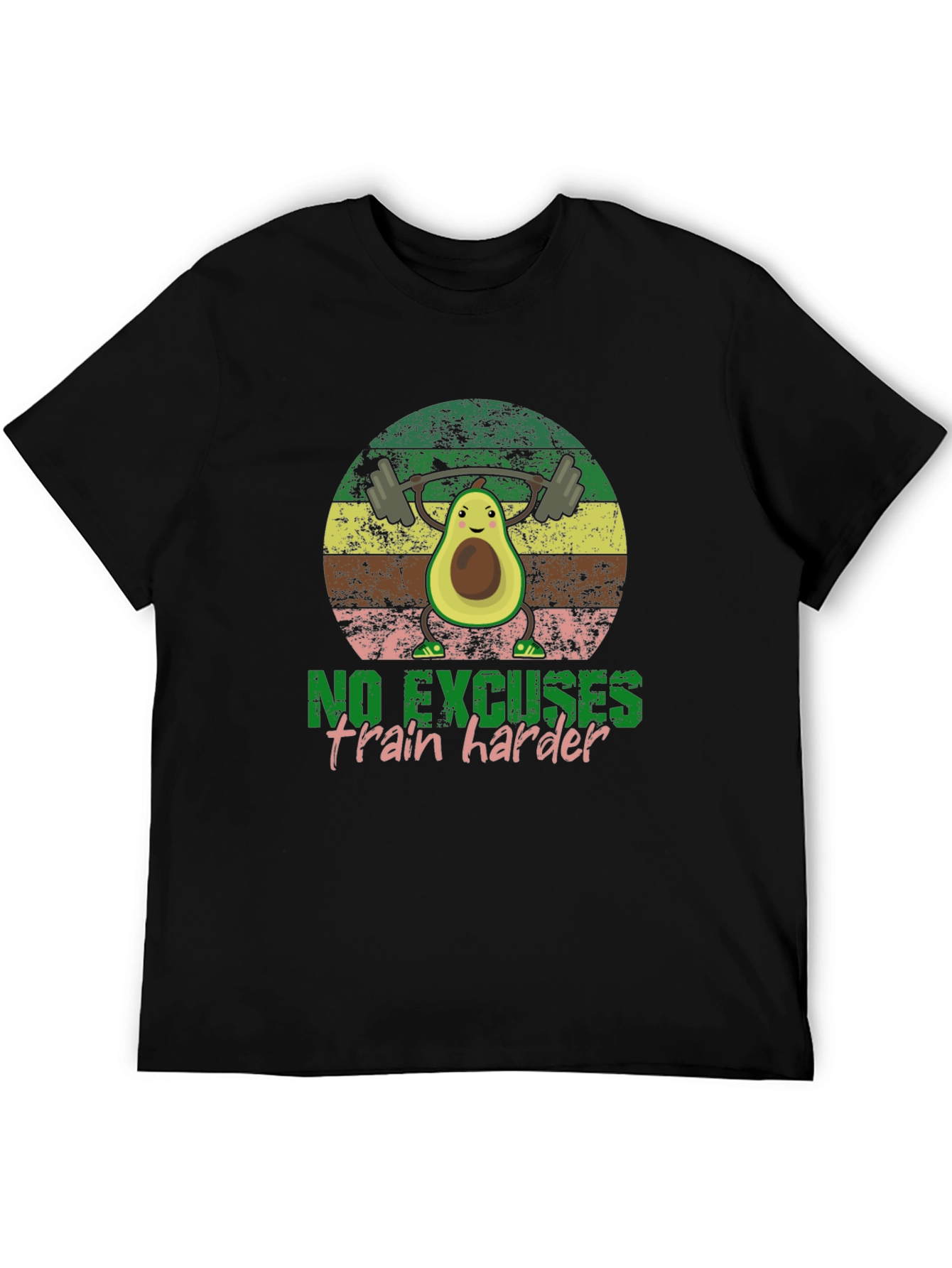 Funny Avocado Gym T-Shirt - No Excuses