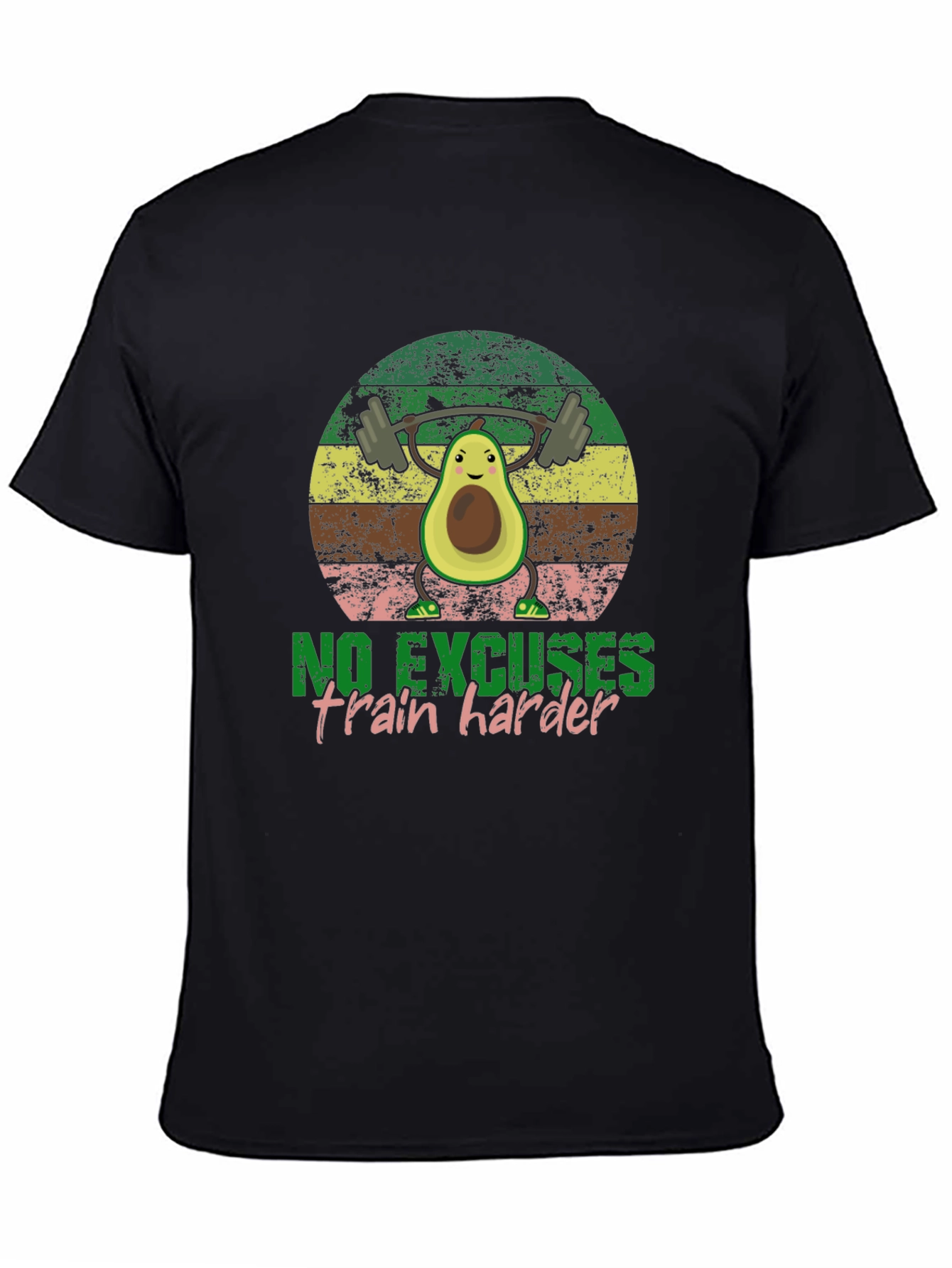 Funny Avocado Gym T-Shirt - No Excuses