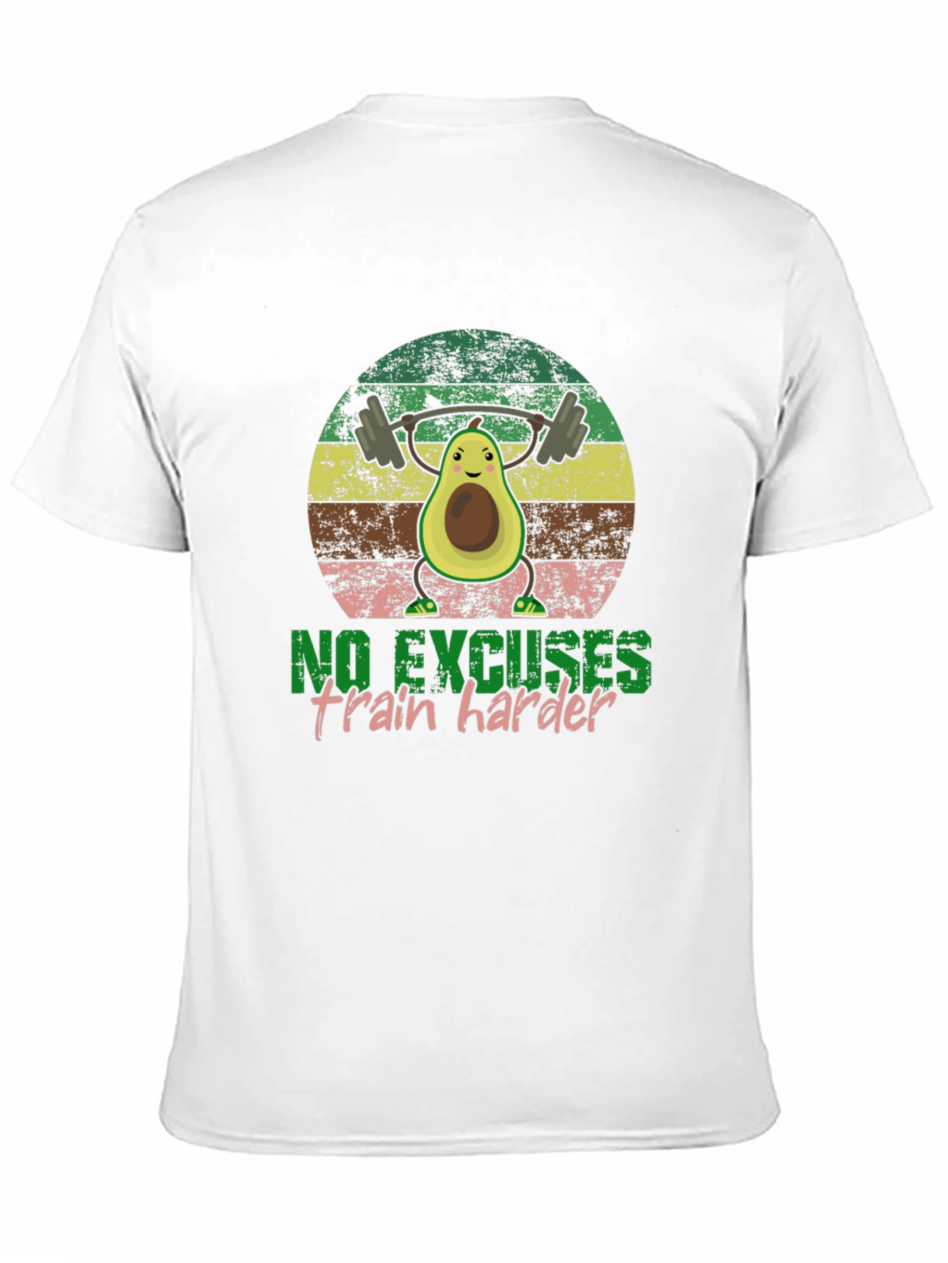 Funny Avocado Gym T-Shirt - No Excuses