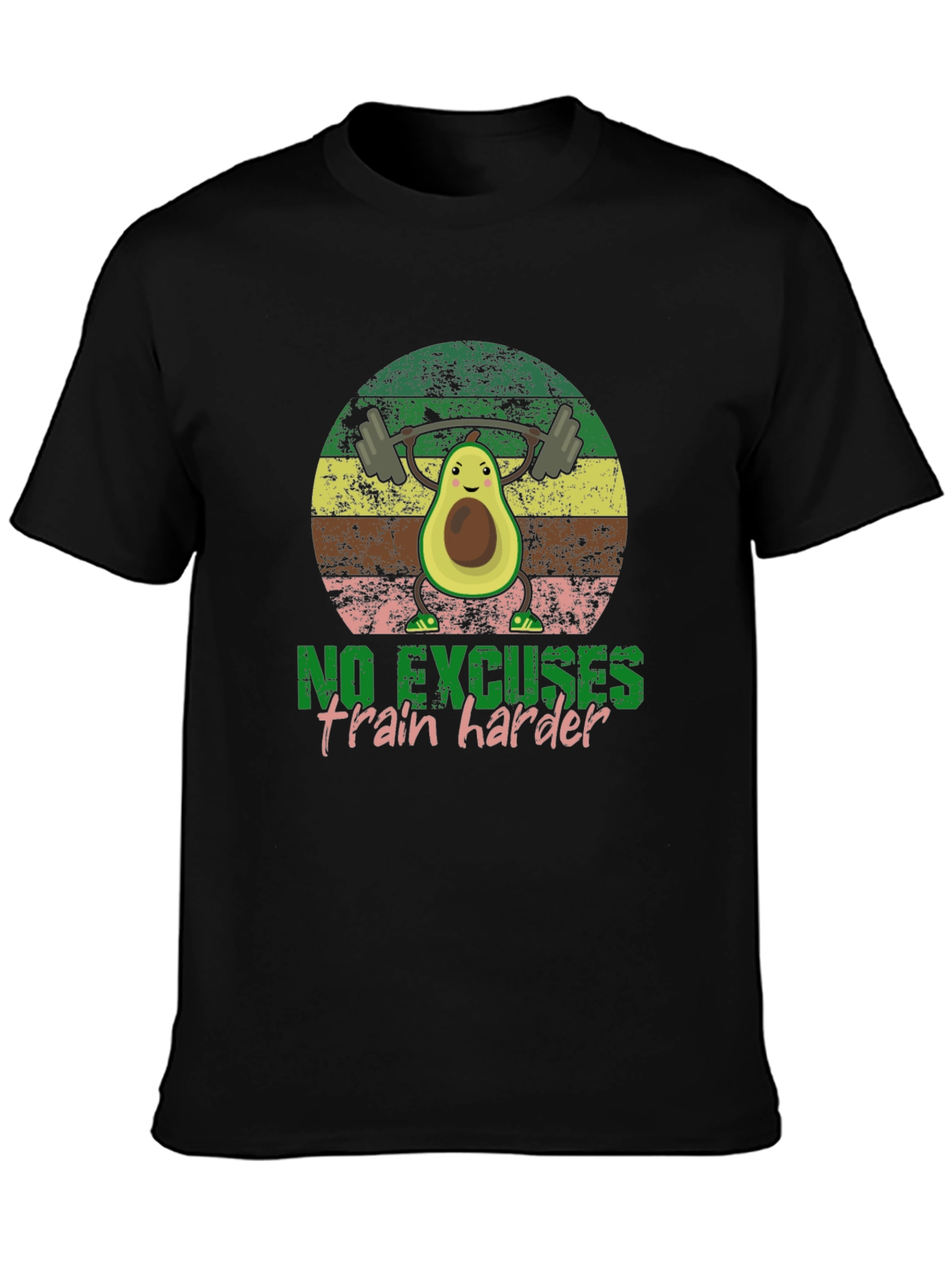 Funny Avocado Gym T-Shirt - No Excuses